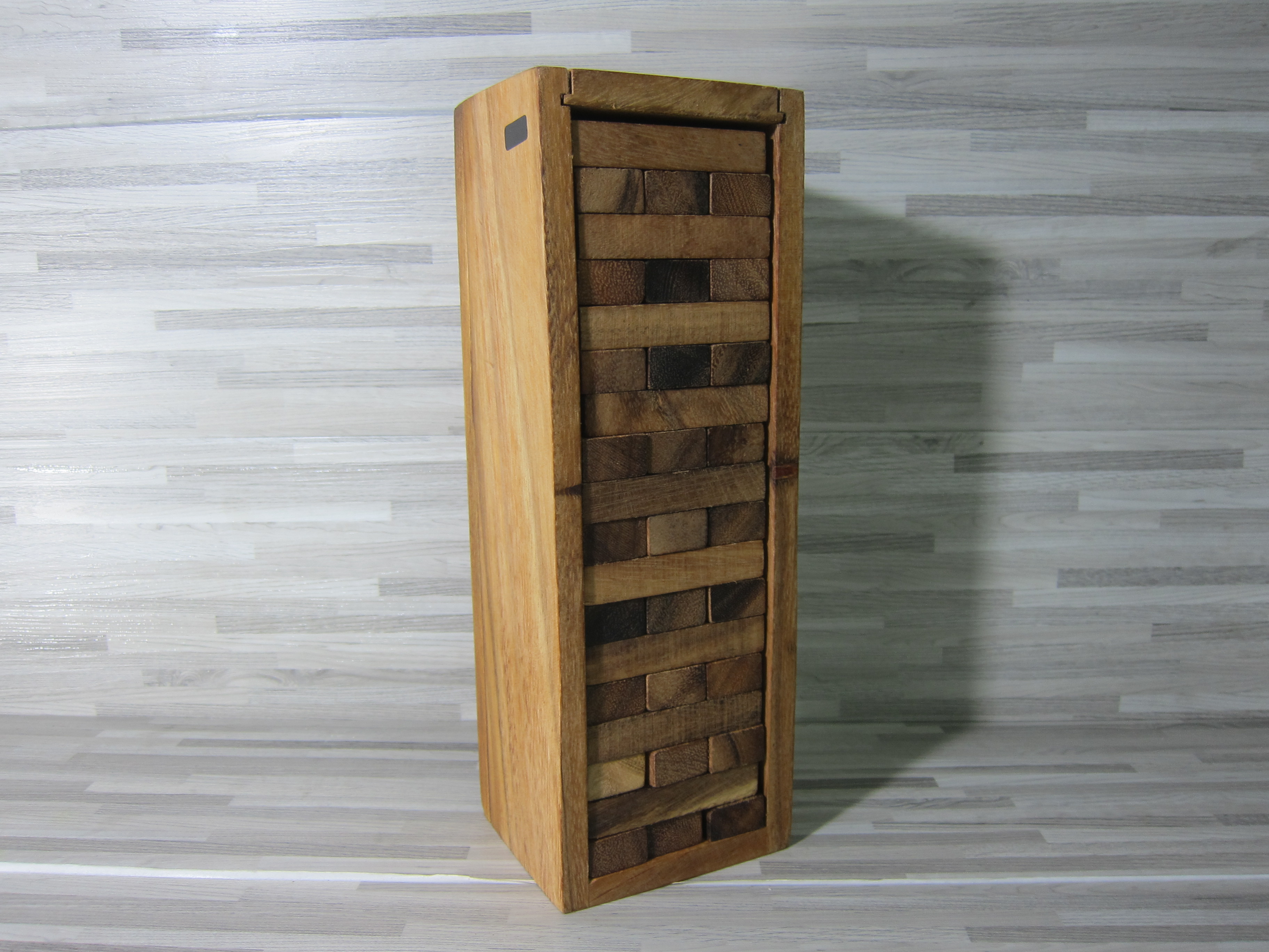 Jenga เจงก้า เกมตึกถล่มแบบไม้ไซส์ใหญ่(Size L)แบบขัดเสี้ยน เกมดึงไม้ คอนโดไม้