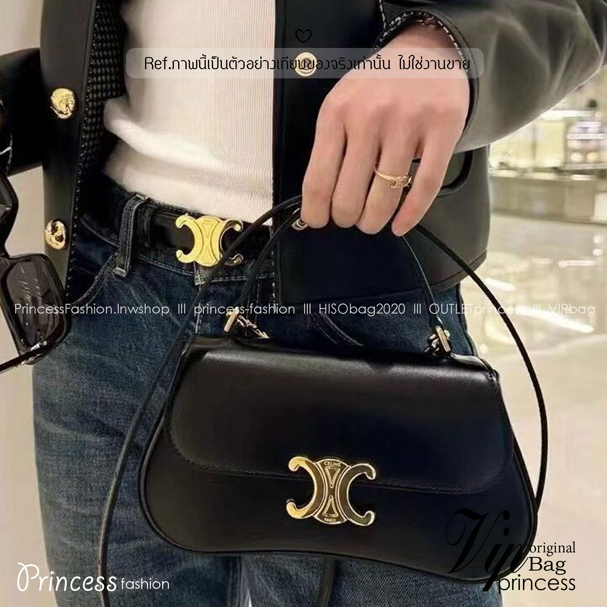 ORI หนังแท้ | CELINE TEEN CELINE LOLA IN shiny calfskin กระเป๋าสะพายทรงคลัช หนังเรียบผิวสัมผัสนุ่มลื่น คอลเลคชั่น Essentials เหนือกาลเวลาสำหรับผู้หญิงและผู้ชาย