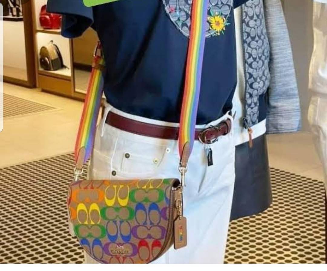 COACH ELLEN CROSSBODY IN RAINBOW SIGNATURE CANVAS (COACH C4098) ให้สายรุ้ง มัดใจได้มั้ยเนี้ย🌺คอลเลคชั่นที่ไม่ต้องพูดเยอะ//กระเป๋ารูปทรงน่ารัก ที่ใครได้เห็นเป็นต้องอดใจไม่ไหว // วัสดุหนังแคนวาสผสมหนังแท้ กระแทกความสดใสขึ้นไปอีกขั้น ด้วยลาย