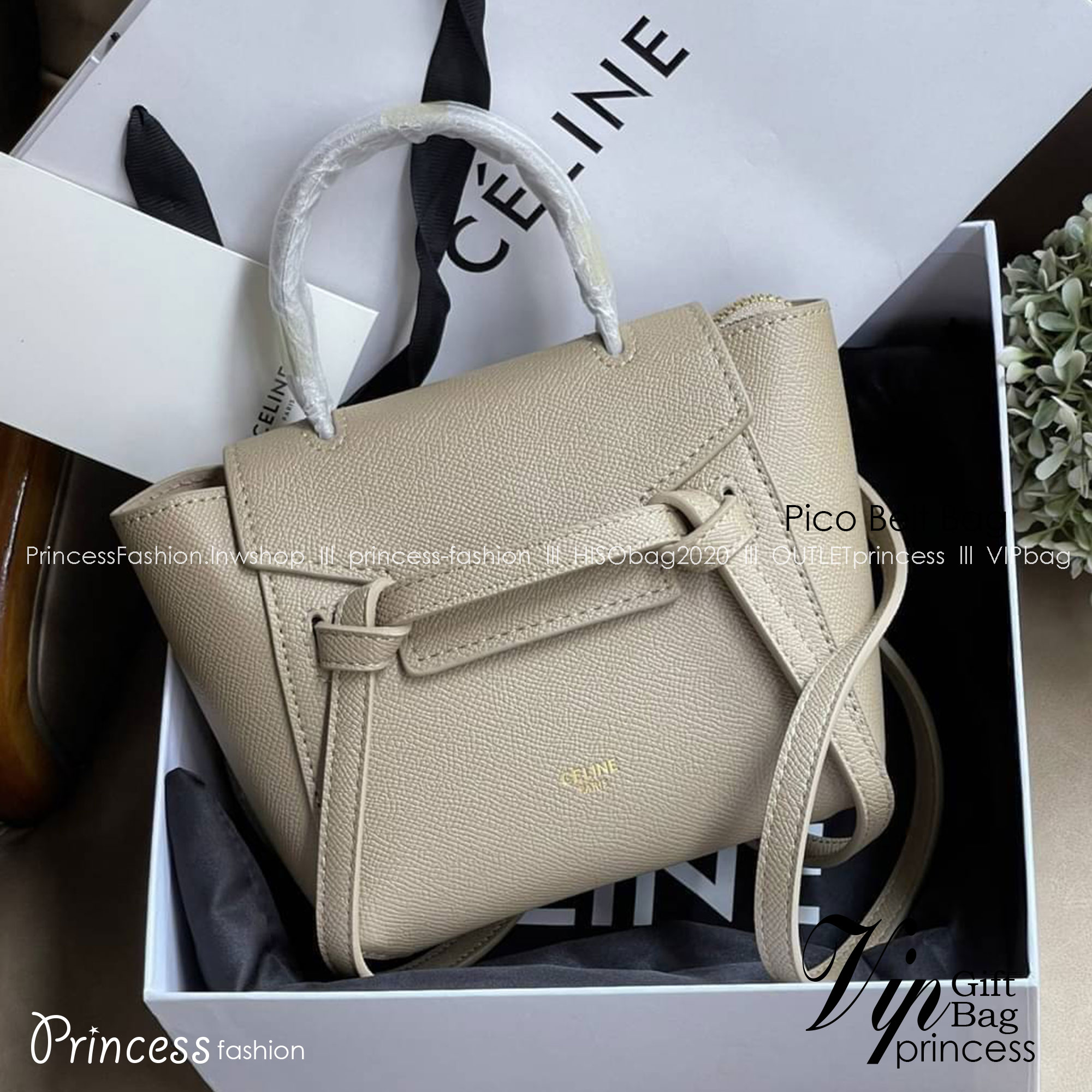 Celine Pico Belt Bag / Celine Belt Bag (ใบเล็ก) อีกหนึ่งคอลเลคชั่้นที่ได้รับความนิยมอย่างมาก บ่งบอกความเป็นตัวตนของแบรนด์ กลิ่นอายความคลาสสิก