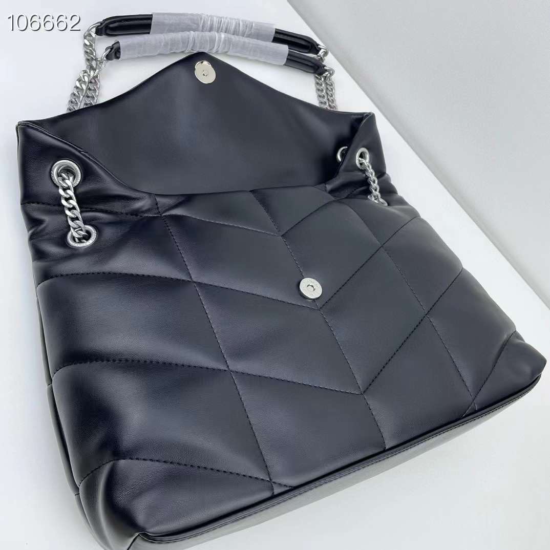 YSL YSL PUFFER SMALL IN NAPPA LEATHER 28cm กระเป๋าสะพาย เกรดหนังสวยเต็มใบ เกรดออริ 1:1 ใช้งานต่างประเทศได้