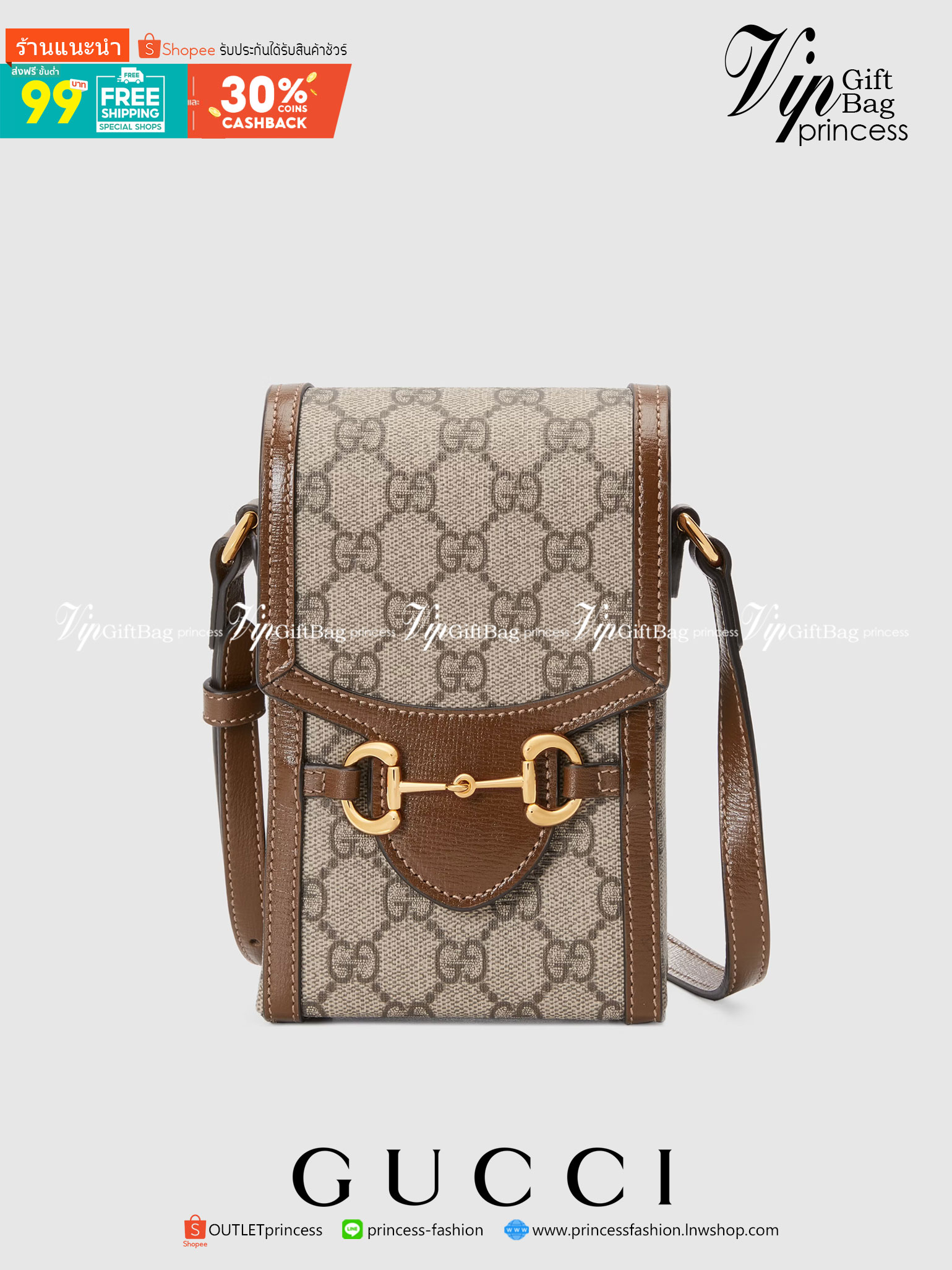 VIP GIFT 】หนังแท้ GUCCI Horsebit 1955 mini bag กระเป๋าสะพาย กระเป๋าใส่โทรศัพท์ งานแฟชั่นคลาสสิก ขอบหนังวัวแท้สีน้ำตาล อะไหล่สวย ดีไซต์สัญลักษณ์วงแหวนตามแบบฉบับ GUCCI มาพร้อมกล่องแบรนด์และสายสะพายยาวที่สามารถปรับระดับได้ พร้อมส่งให้สะพาย สวยๆ กันแล้ววันนี้