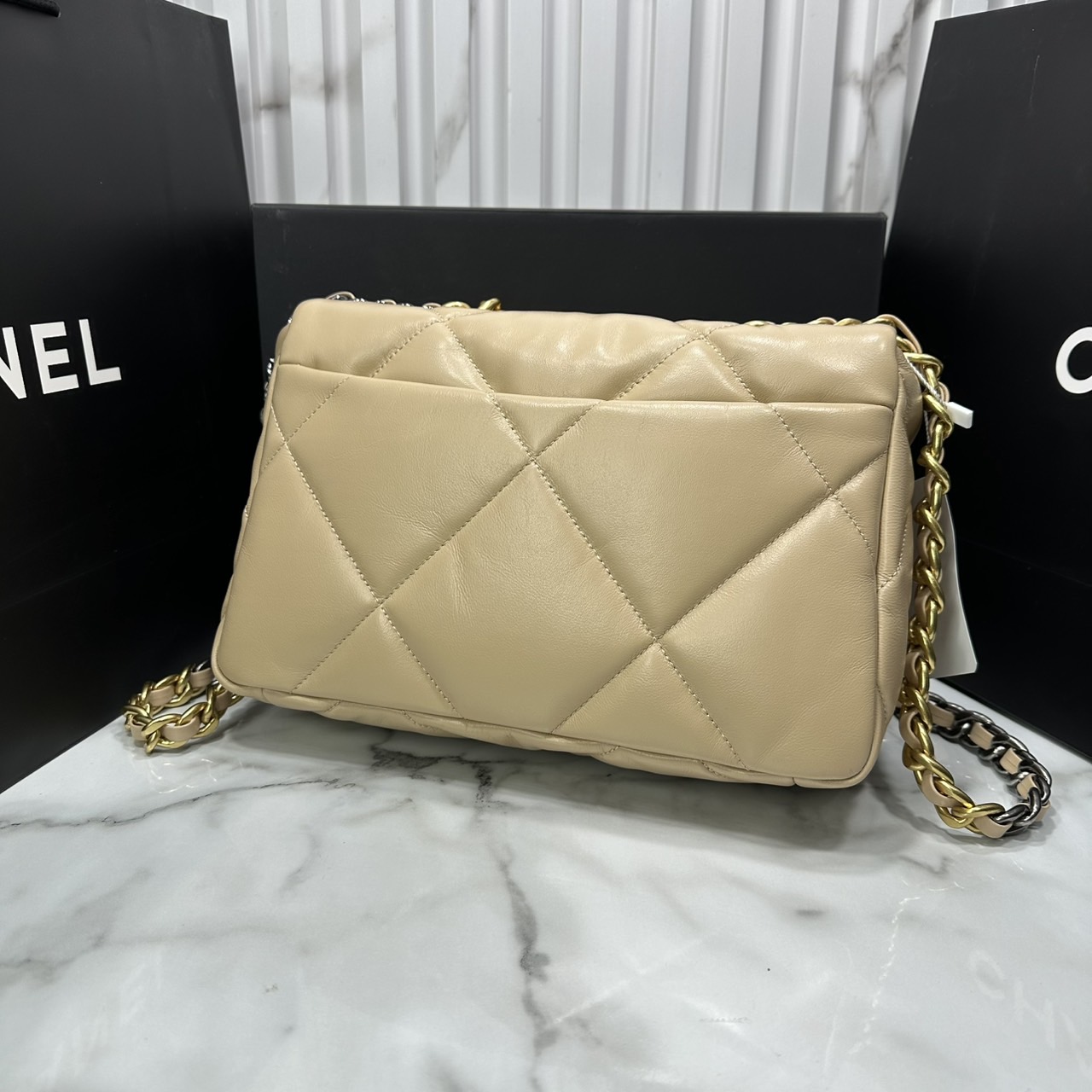 ORI หนังแท้ | CHANEL 19 Flap Bag 25cm กระเป๋าสะพายรุ่นยอดนิยม หนังนิ่มนุ่มลื่น หรูหราระดับตำนาน สวยงามเหนือกาลเวลา