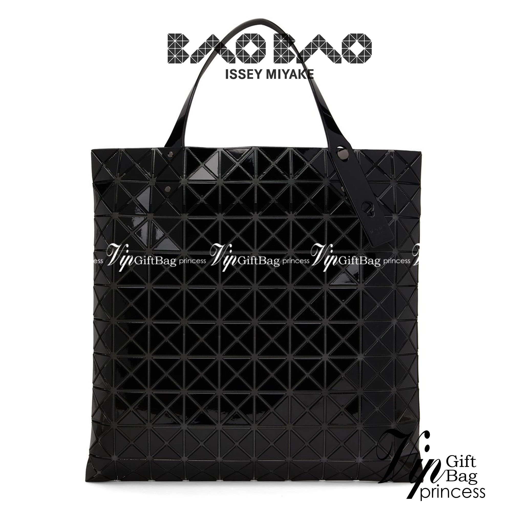 BAOBAO ISSEY MIYAKE 10x10 BLOCK TOTE BAG 39cm กระเป๋าถือทรง shopping โท้ทใบใหญ่ลายตาราง เกรดออริจินอล ภาพสินค้าถ่ายจากงานขายจริง ใช้งานต่างประเทศได้