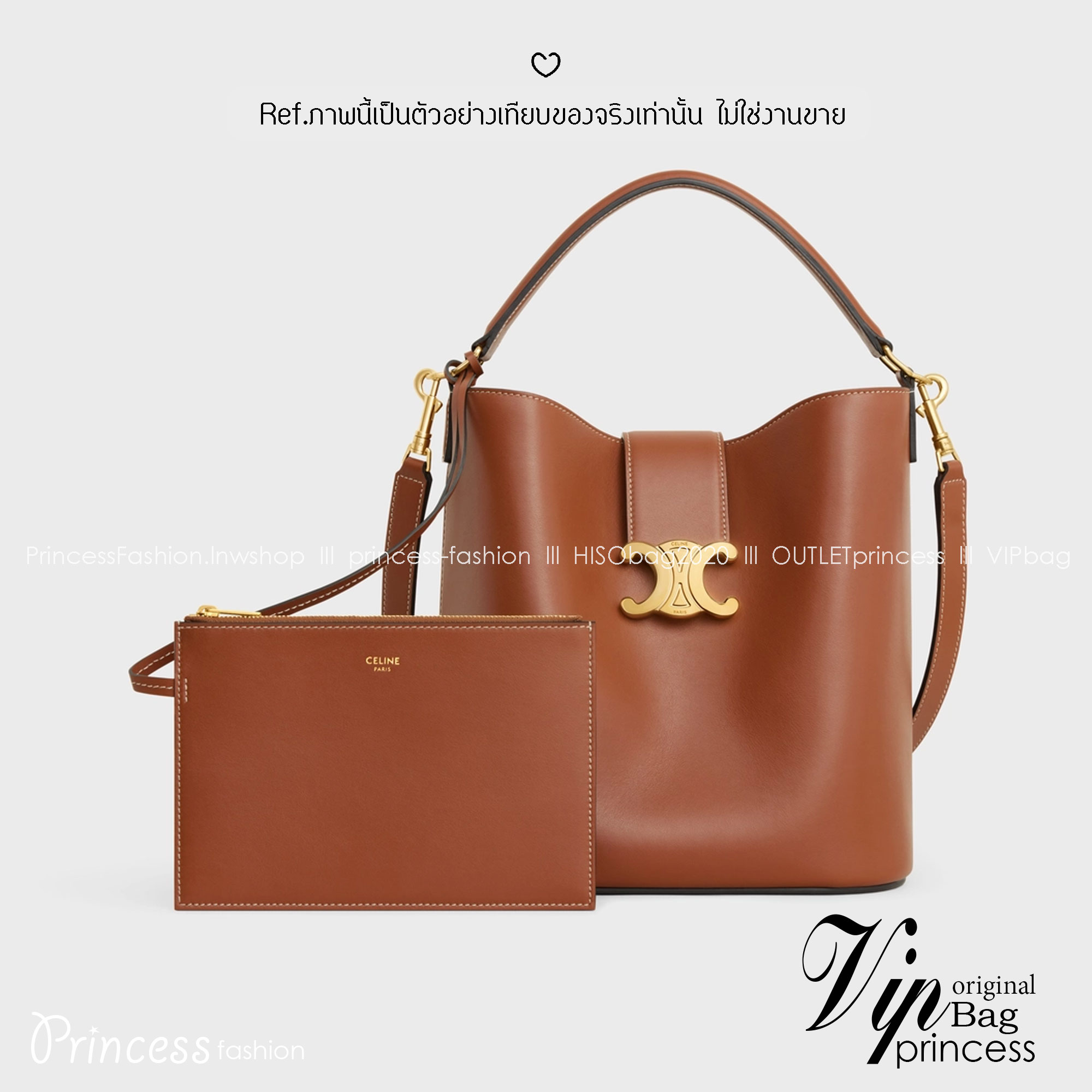 CELINE MEDIUM LOUISE BAG in SMOOTH CALFSKIN / Celine Bucket Bag กระเป๋าทรงบัคเก็ต กระเป๋าถือรุ่นใหม่ล่าสุด ดีไซน์หรูคลาสสิค