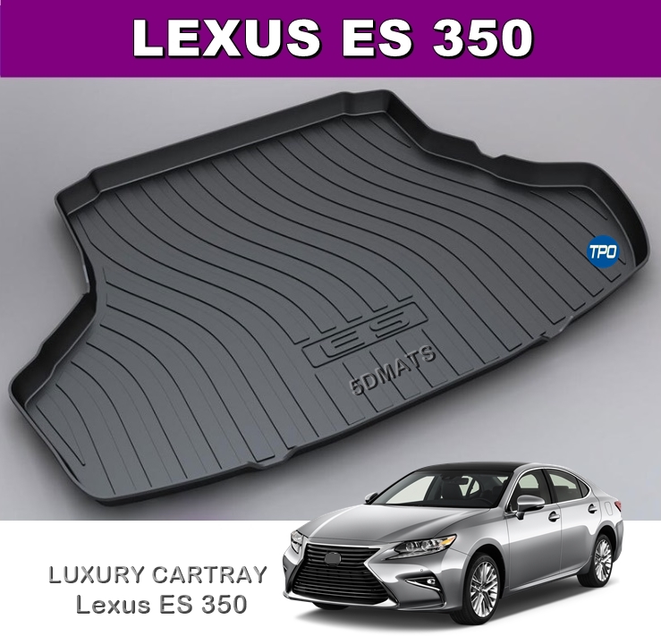 ถาดท้ายรถ LEXUS ES ทนทาน เข้ารูป กันน้ำ กันฝุ่น กันเปื้อน 100%