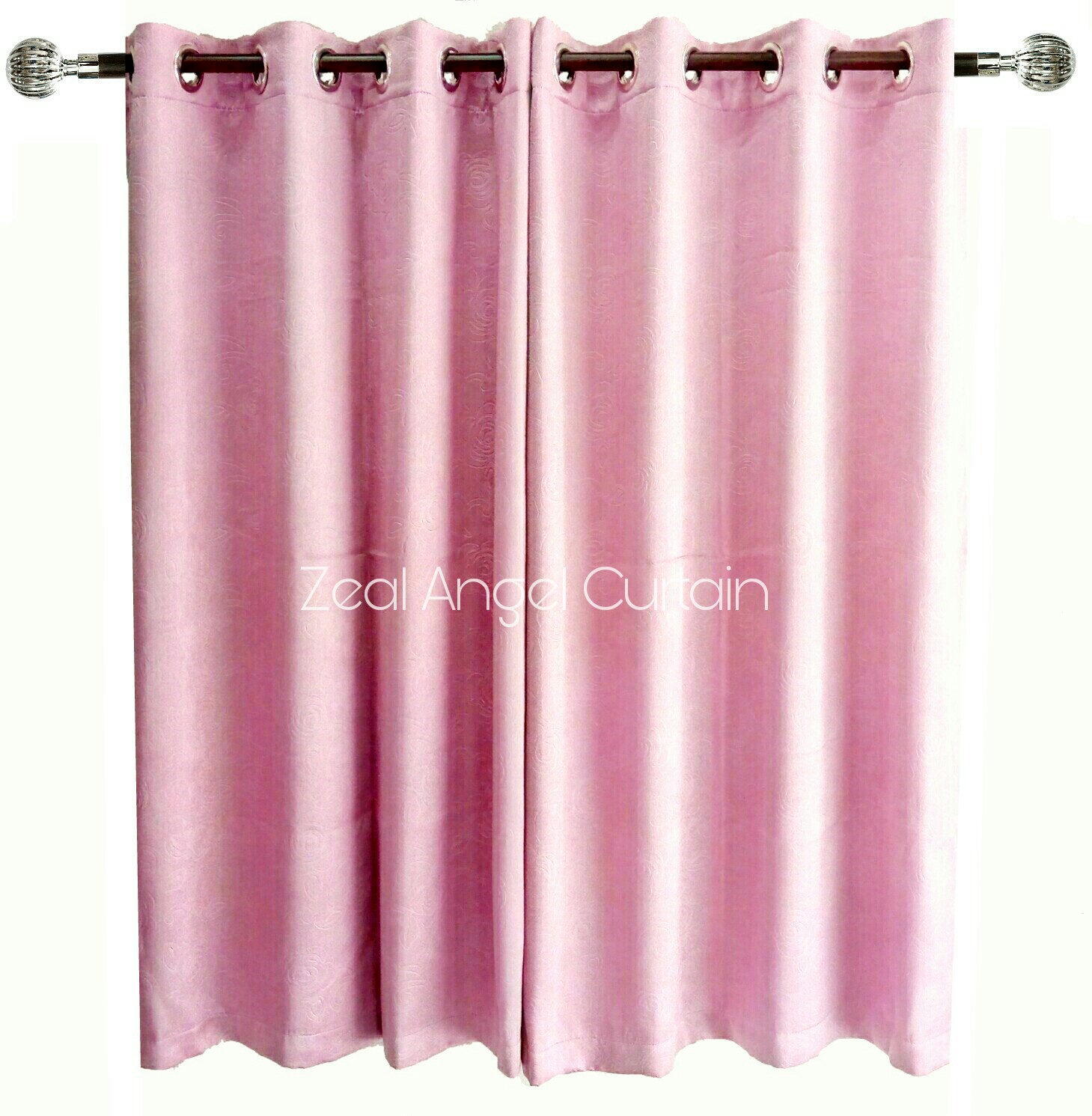 ผ้าม่าน ก.270*ส.150ซม./ผืนหน้าต่าง รุ่นRose สีชมพู