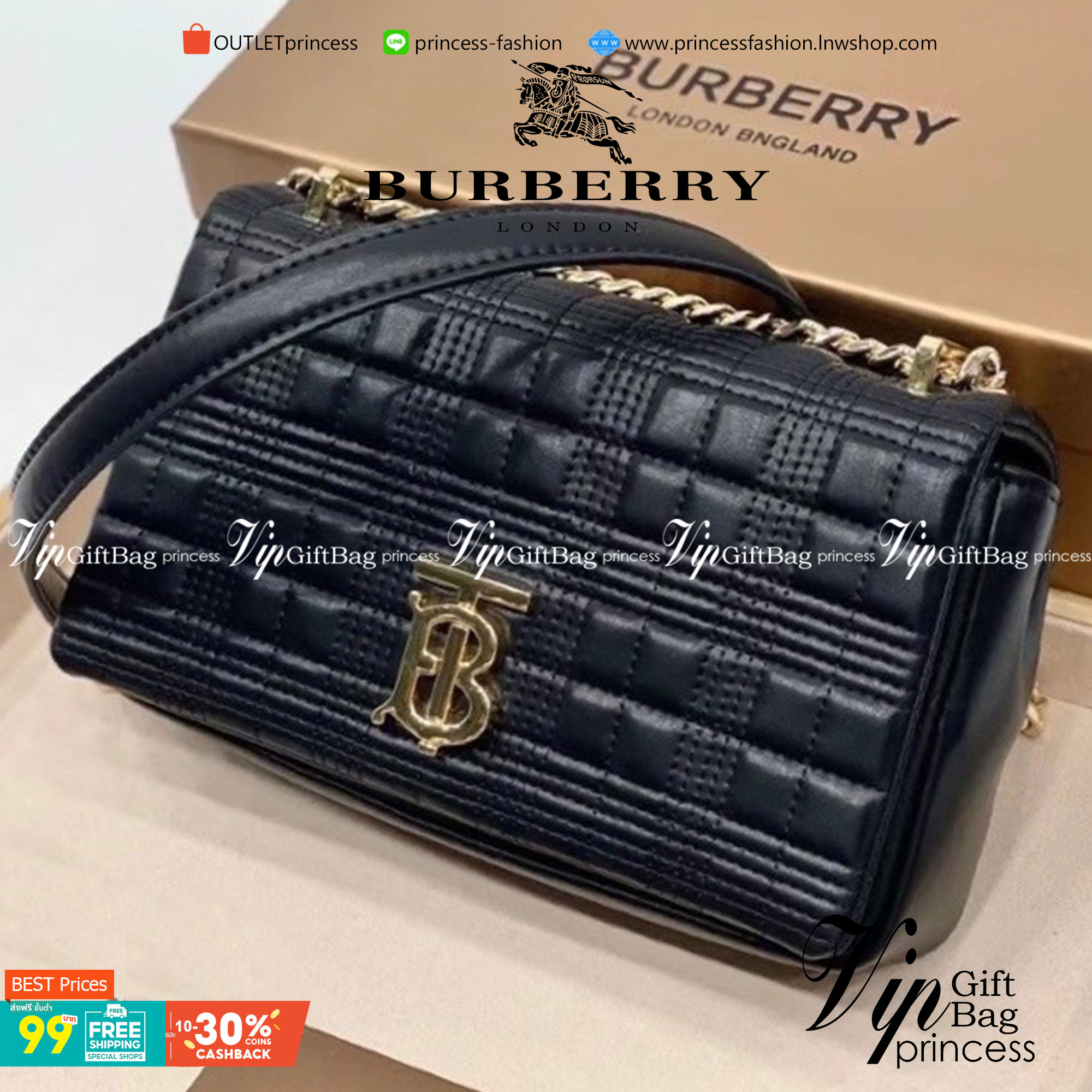 Burberry Quilted Lambskin Lola Bag BURBERRY FRAGRANCES QUITED LAMBSKIN BAG VIP GIFT WITH PURCHASE GWP พรีเมี่ยมกิ๊ฟ Limited จาก BURBERRY Perfume DutyFree หนังแท้ Lambskin หนังนิ่มสวยขึ้นรูปเงา ขนาดกำลังดู ใบฮอตอีกหนึ่งรุ่นที่กำลังมาแรง
