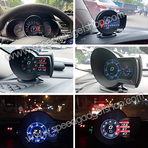 เกจวัด obd OBD2 Smart gauge Display Meter รุ่น F8 วัดความร้อนหม้อน้ำ วัดความเร็ว วัดรอบ วัดแบต นาฬิกาดิจิตอล มีเสียงเตือน ติดตั้งกับ port obd2 ไม่ต้องตัดต่อสายไฟ (อ่านโค้ด ลบโค้ด เครื่องยนต์ได้) ใหม่ล่าสุด ตัวเกจอัพเดตซอฟแวร์ได้