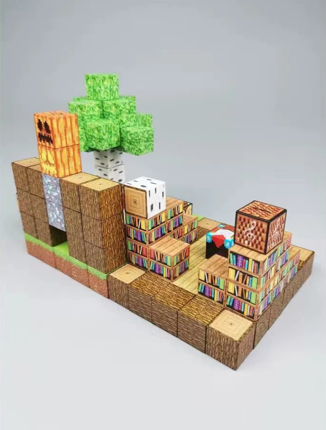 บล็อคตัวต่อแม่เหล็กไมน์คราฟต์ Mine craft แบบสุ่ม