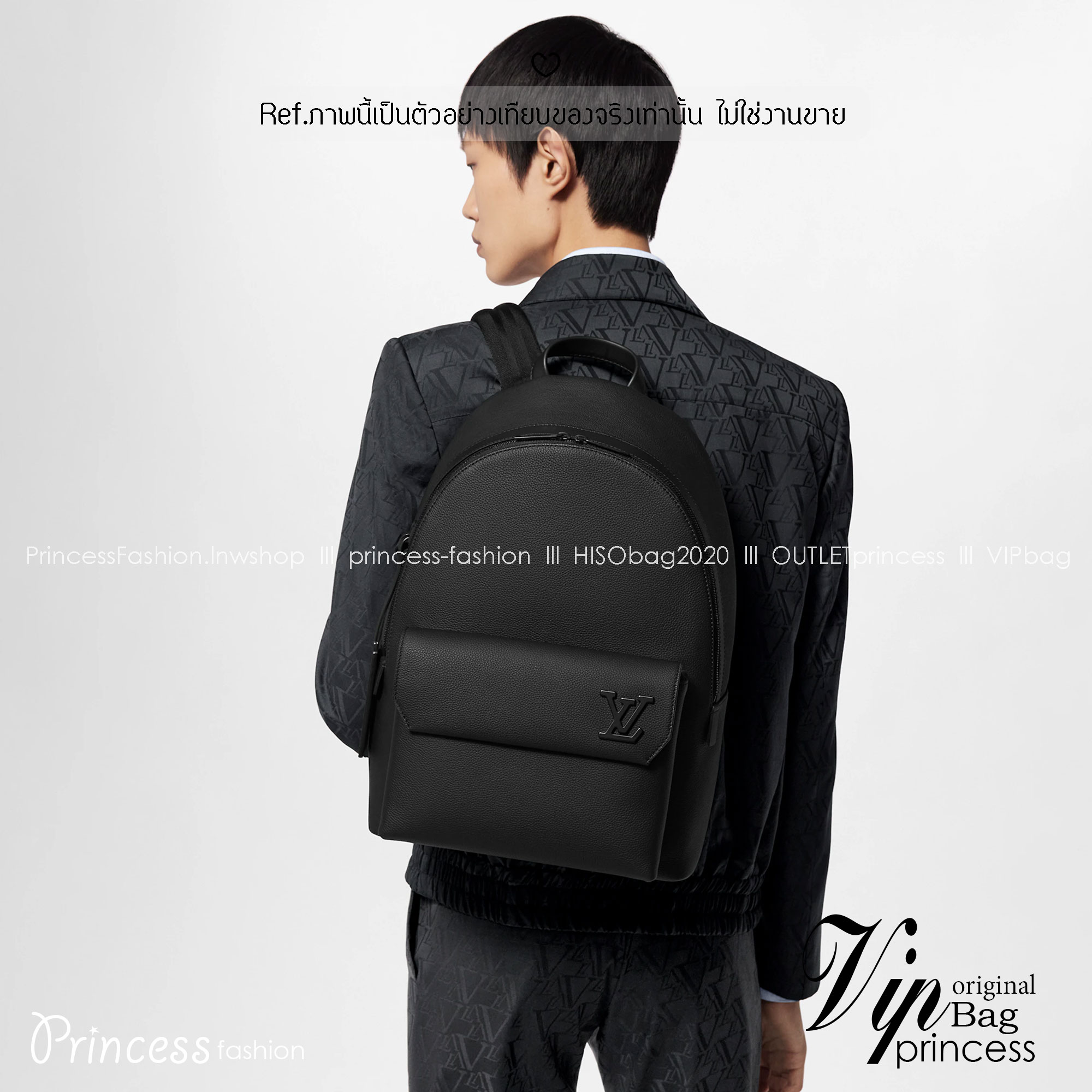 LV Takeoff Backpack กระเป๋าเป้สะพายหลัง สีดำเต็มใบหรูหราแบบเรียบง่าย ตกแต่งด้วยตัวอักษร “LV” โลหะสีดำด้าน ช่องหลักที่กว้างขวาง เหมาะสำหรับการเดินทางในวันหยุดสุดสัปดาห์หรือวันพักผ่อนสบายๆ 🤍 เกรดท็อปออริจินอล 1:1 เกรดดีสุด