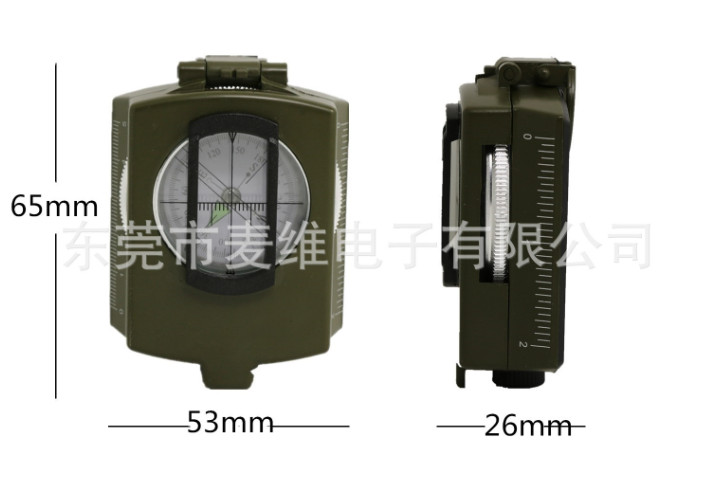 เข็มทิศ แบบ prismatic compass ขนาดใหญ่แบบเหล็ก เข็มทิศสำหรับเดินป่าตั้งแคมป์