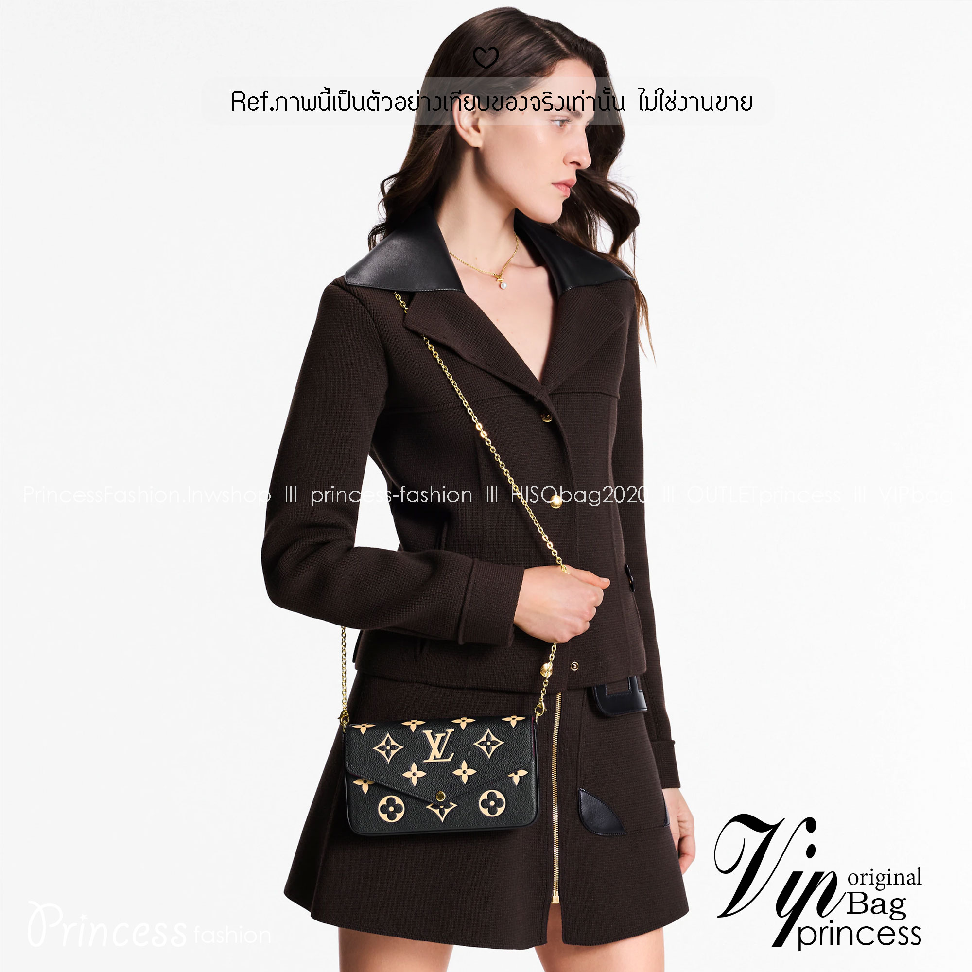 OP ORI หนังแท้ | LV Felicie Pochette bag in soft Monogram Empreinte leather กระเป๋าสะพายทรงพอชขนาดกะทัดรัด หนัง Monogram Empreinte เนื้อนุ่มประทับลาย Monogram สุดไอคอนิก
