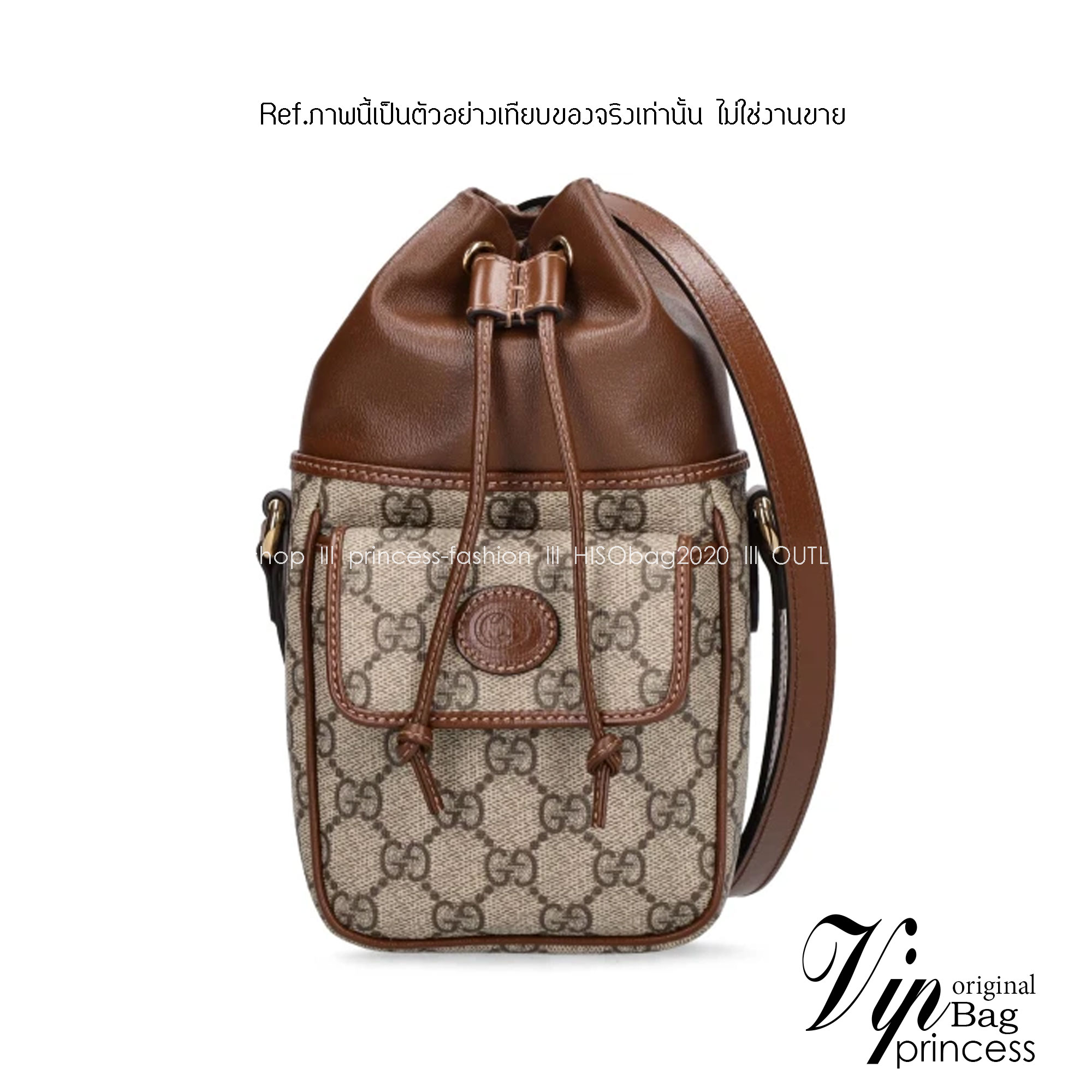 GUCCI GG Supreme canvas bucket crossbody bag / Gucci Bucket Monogram Canvas Bag พร้อมส่ง กระเป๋าสะพายทรงบัคเก็ต จะชุดสบายหรือชุดเต็ม ใบนี้พร้อมมาก ใช้ได้ทั้งชายหญิง ดีไซด์สวยงานจริงเเค่นี้ก้ได้ลุคดูดี แมทซ์ง่ายกับทุกชุด