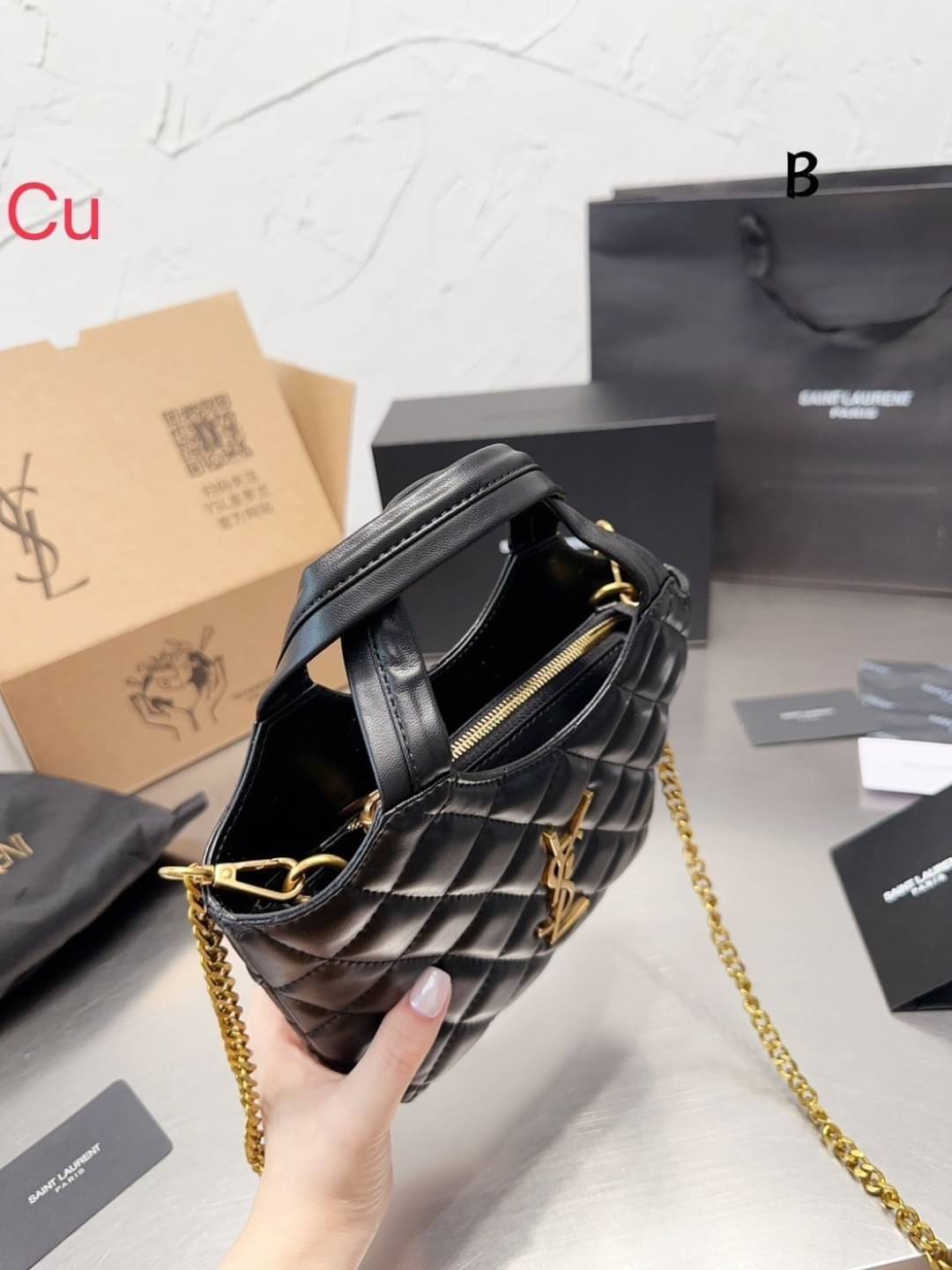 YSL Tote Handbag & Crossbody Bag 8" 9" กระเป๋าสะพายทรงโท้ท งานหนังสวยเต็มใบ ดีไซน์คลาสสิค เกรดวีไอพีไฮเอน 1:1