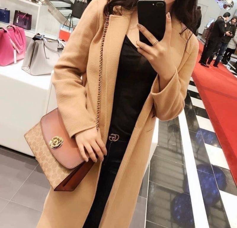 Coach Parker In Signature Canvas With Tea Rose