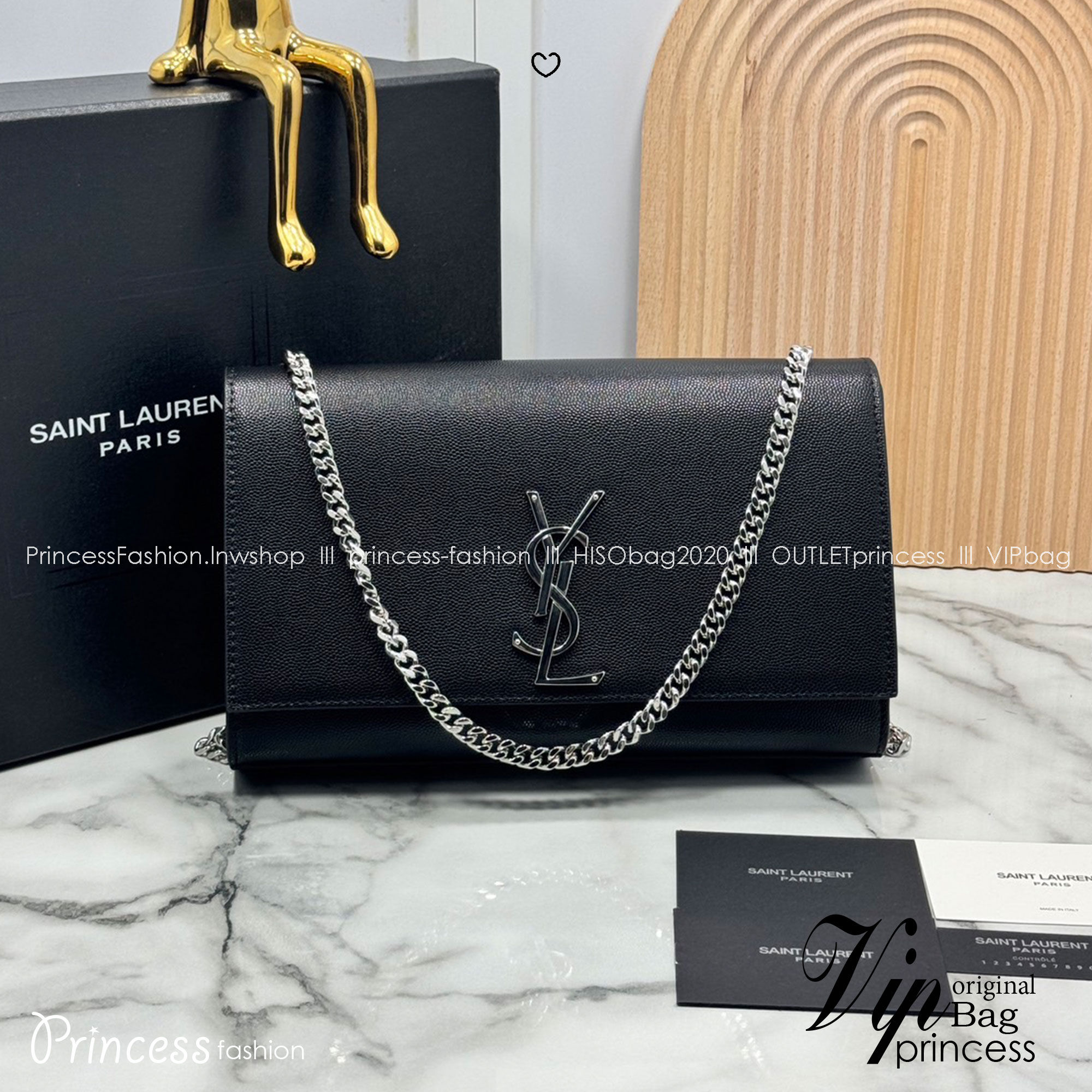 ORI หนังแท้ | YSL KATE MEDIUM BAG / YSL Woc Bag กระเป๋าสะพายทรง woc เรียบหรูดูแพงที่แท้จริง งานหนังเต็มใบโดดเด่นด้วยโลโก้แบรนด์สุดหรู รุ่นฮิตลอดกาลดูดีมีระดับ