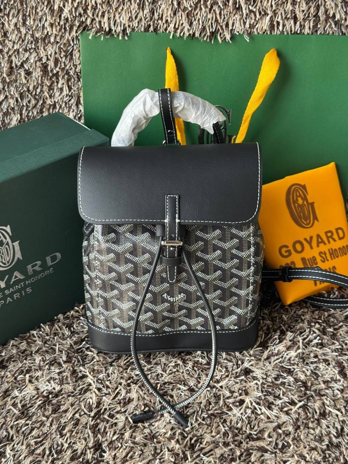 ORI หนังแท้ | Goyard Alpin Mini Backpack กระเป๋าเป้สะพายหลัง ปรับถือหรือสะพายข้างได้อย่างลงตัว ที่สามารถทำให้เป็นหลายรูปแบบ