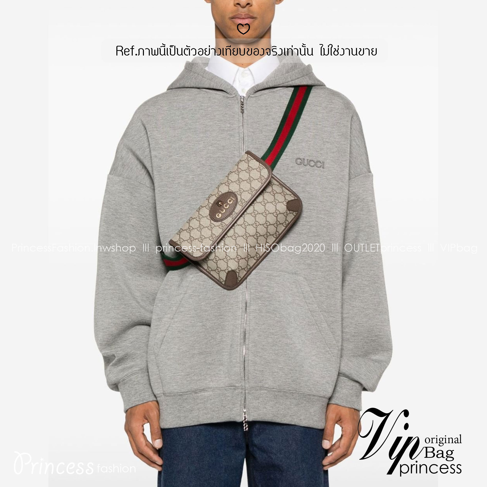 GUCCI neo vintage GG supreme belt bag ฮอตฉ่ำๆ กับกระเป๋าคาดอกรุ่นคลาสสิค ดีไซน์เท่ หรู สไตล์สปอร์ต ขนาดกำลังดี พกพาง่าย คาดไปไหนก็ได้สบายๆ