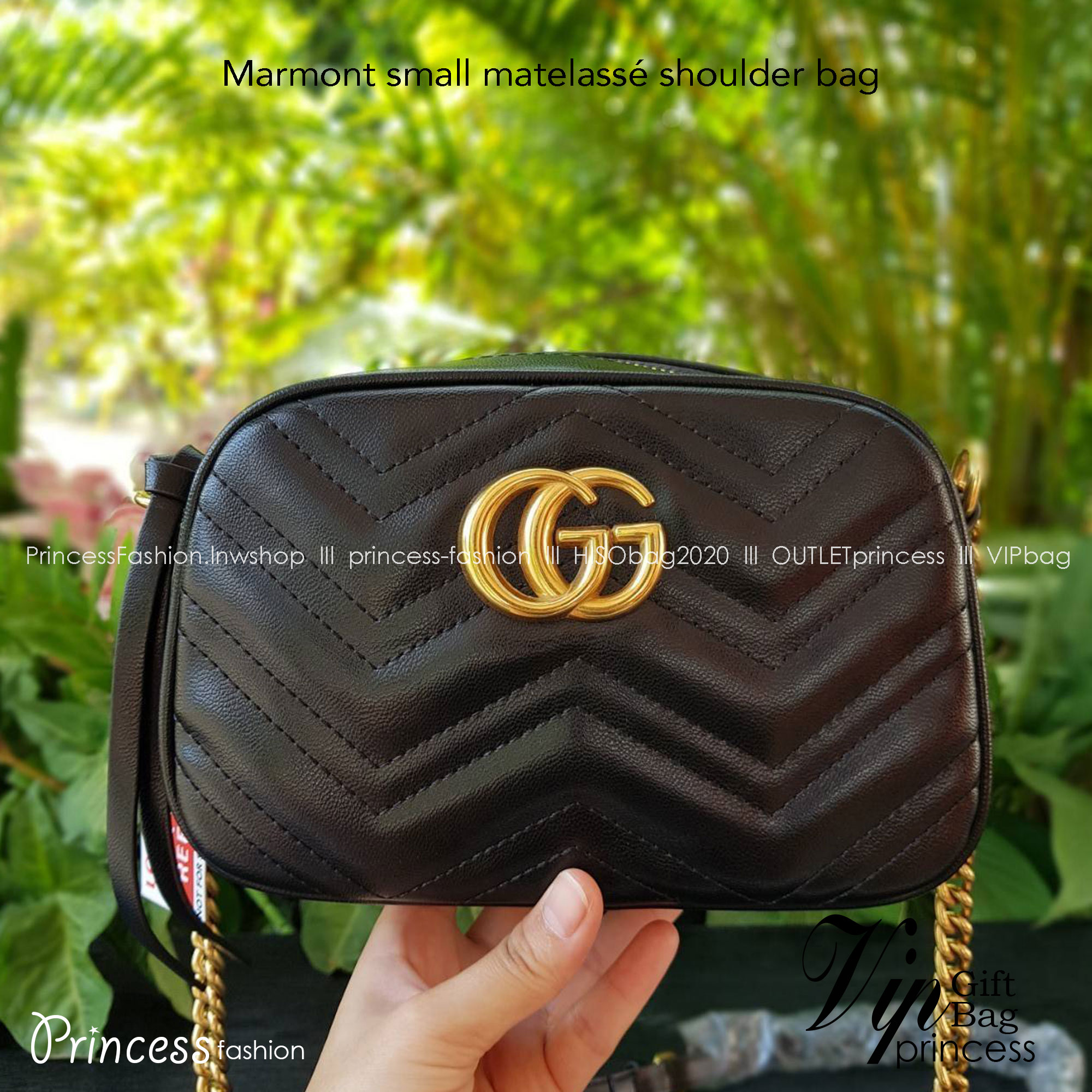 GUCCI GG Marmont small matelassé shoulder bag กระเป๋าสะพายครอสบอดี้ คอลเลคชั่นสุดหรู ใช้งานง่าย เข้าได้กับทุกลุค