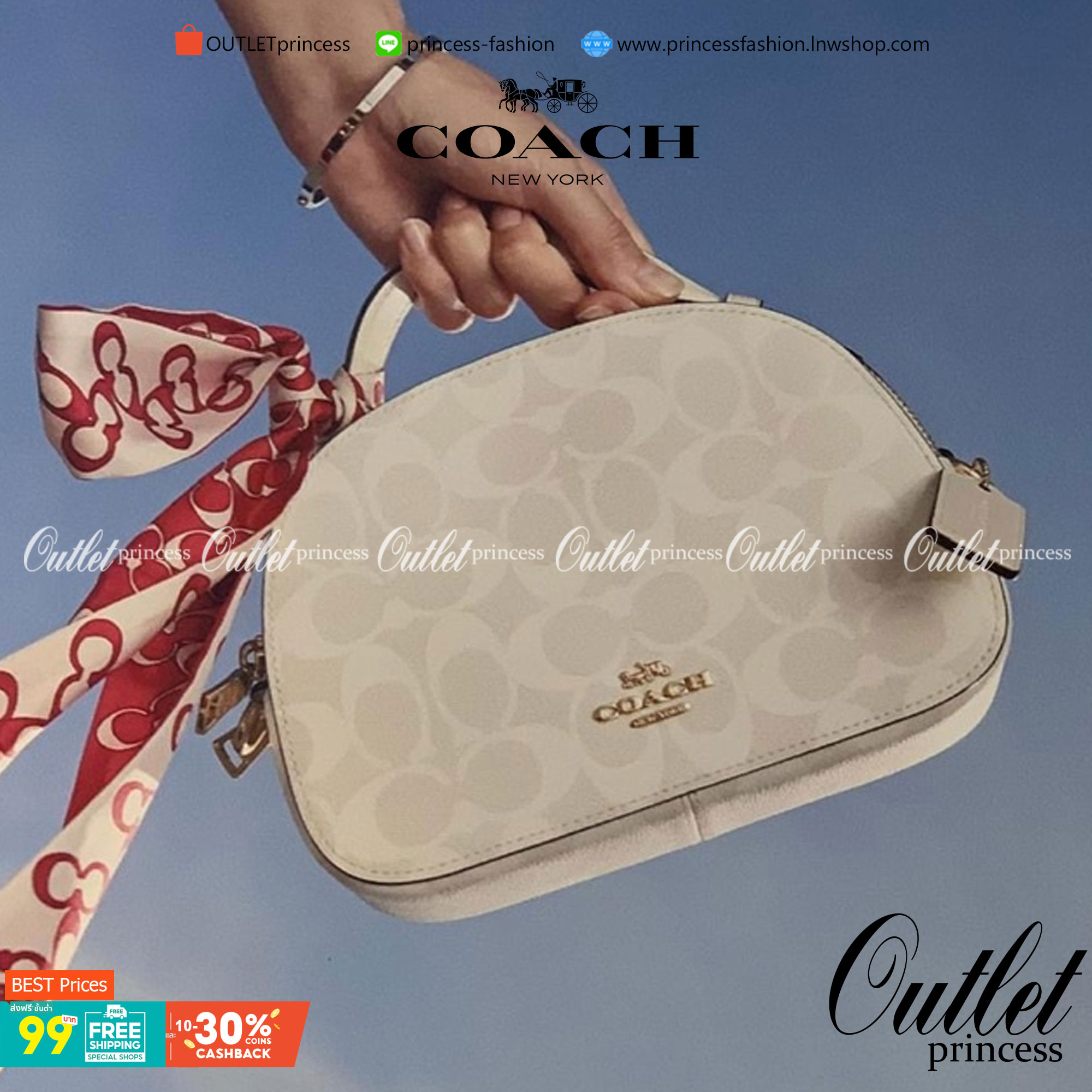 OUTLET 】COACH 1591 SERENA SATCHEL IN SIGNATURE CANVAS กระเป๋าสะพายคอลเลคชั่นยอดฮิต ดีไซน์ลุคผู้ดี ต้องยกให้น้องใบนี้เลย!! จัดสีขายดี สีลุคคุณหนูมาให้ สวยตาแตก!! วัสดุหนังแคนวาส เปิด-ปิดด้วยซิป 2 ช่องหลัก ภายในเป็นช่องโล่ง เก็บของได้แบบสบายๆ ใส่มือถือได้ทุ