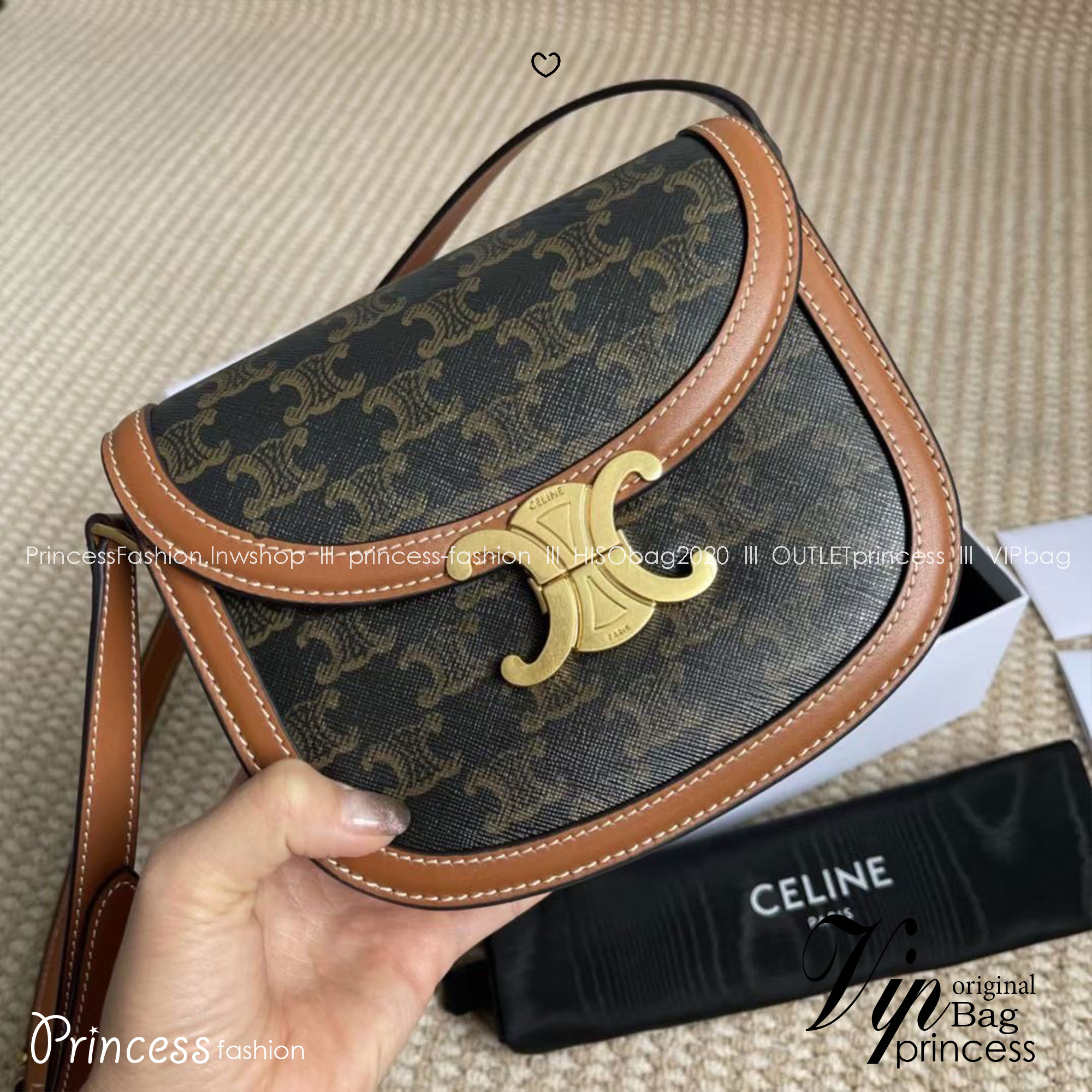 ORI หนังแท้ | CELINE BESACE CLEA IN SHINY LEATHER กระเป๋าสะพายทรงสวย โค้งมนอยู่ทรงพร้อมโลโก้หน้าสีทองสวยหรู Best item ดีไซน์เรียบหรูดูแพง ฮิตสุดในเกาหลี ใช้ได้ทั้งชายหญิง