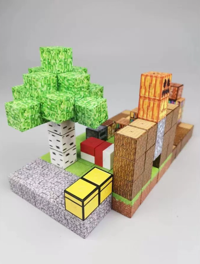 บล็อคตัวต่อแม่เหล็กไมน์คราฟต์ Mine craft แบบสุ่ม