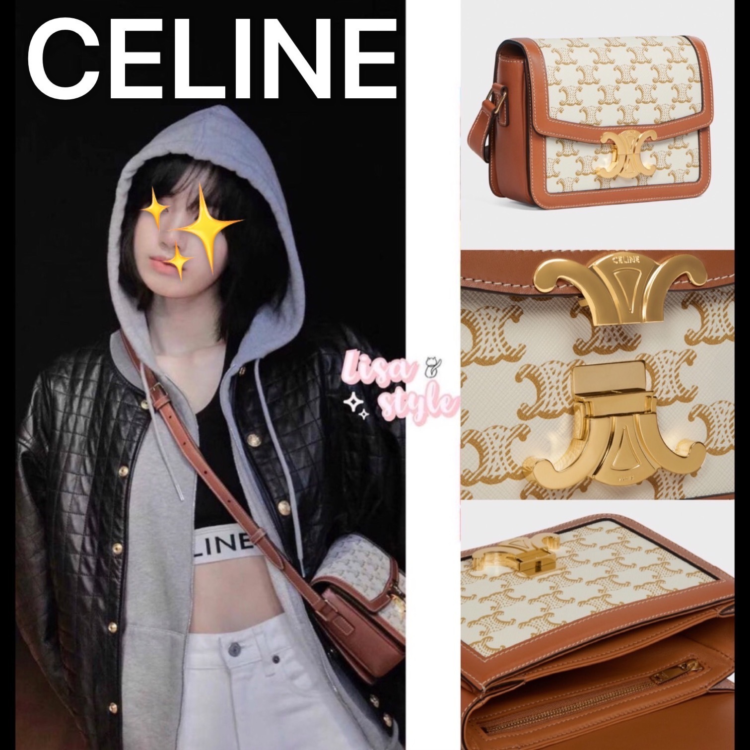 หนังแท้ CELINE MEDIUM TRIOMPHE BAG IN TRIOMPHE CANVAS AND CALFSKIN / CELINE TEEN สาวๆที่กำลังมองหากระเป๋าน่ารักเอาไว้ใช้ในวันสบาย ๆ แต่ไม่รู้เลือกกระเป๋า Celine รุ่นไหนดี แนะนำรุ่นนี้เลยคะ เป็นกระเป๋าสะพายข้างขนาดกำลังดี สวยแบบคลาสสิก หรูหราด้วยแคนวาสเคลื