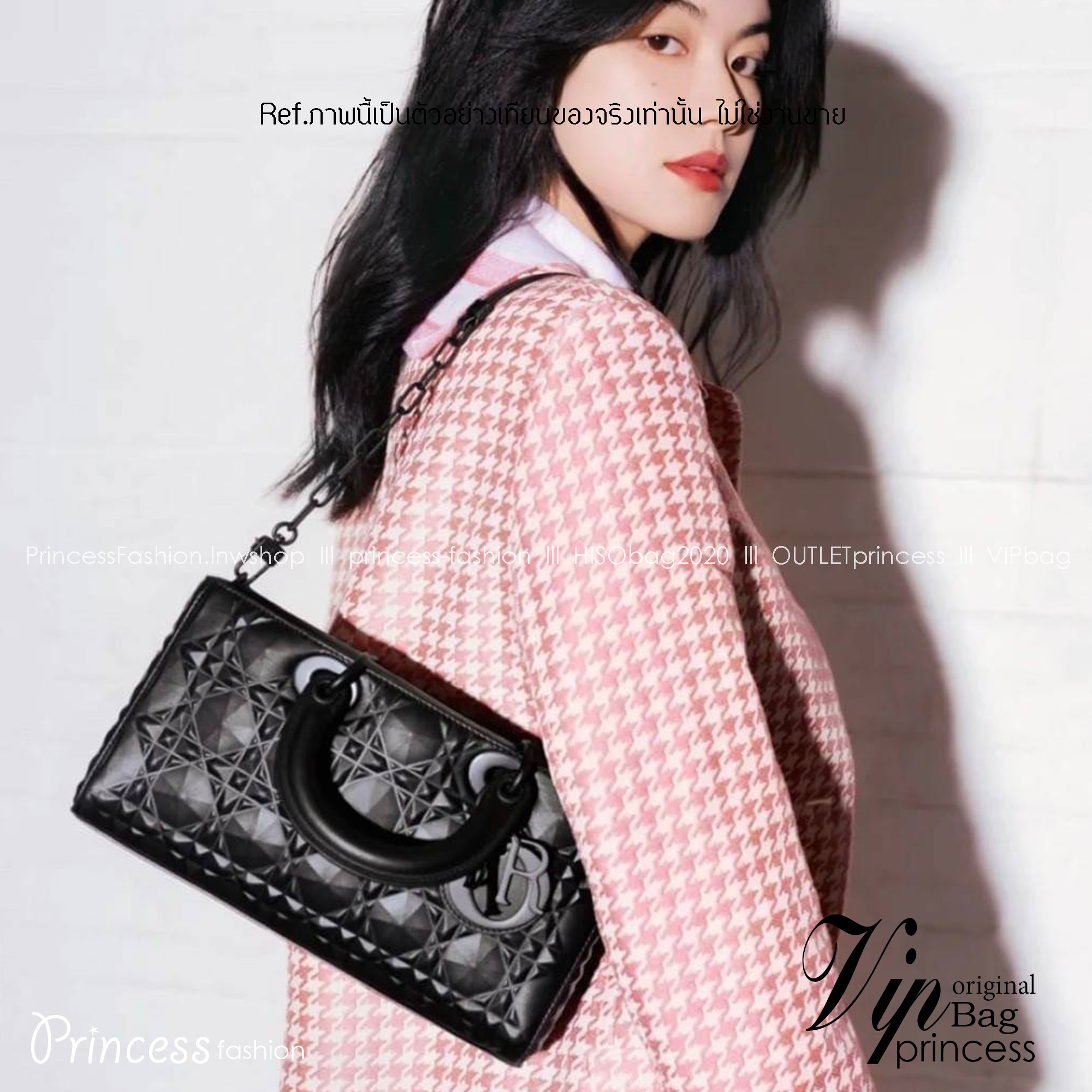 พร้อมส่ง DIOR LADY D-JOY BAG Cannage Calfskin with Diamond Motif / CD LADY D-JOY BAG ดีไซน์ใหม่ อัพเลเวลความหรู กับกระเป๋าสะพายข้างที่รอบนี้ดีไซน์รูปทรงโฉมใหม่ ใช้งานง่ายขึ้น สะดวกใช้มากขึ้น