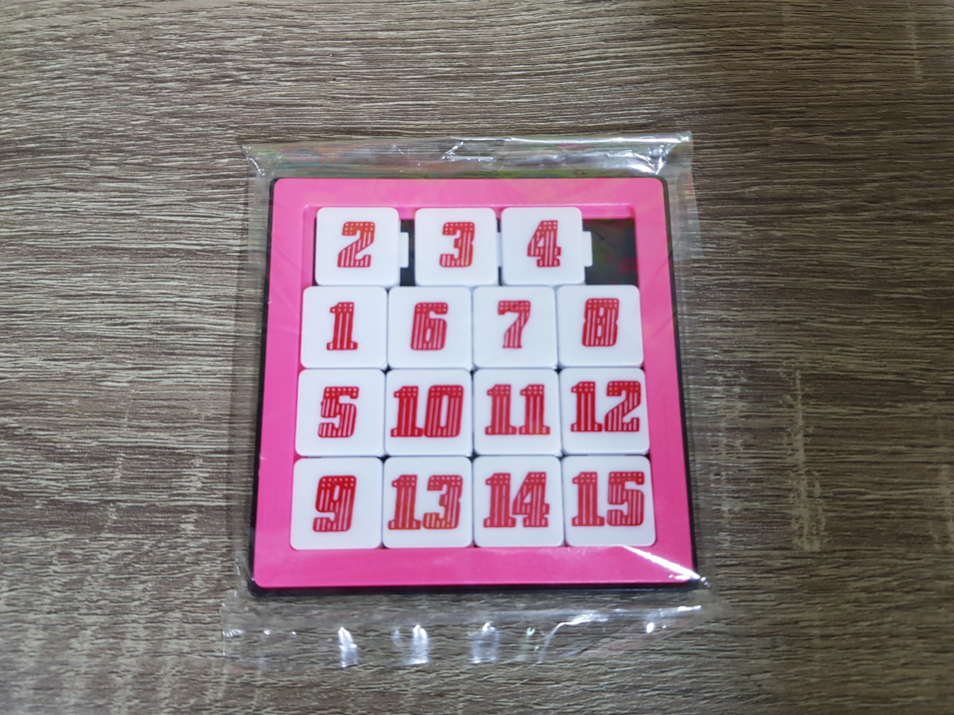 เกมเลื่อนเรียงตัวเลขแบบพลาสติก 1-15