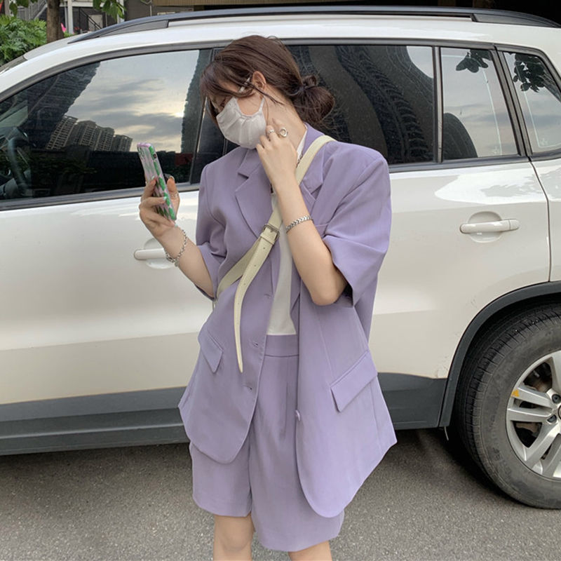 พร้อมส่ง 🌷 Violet set เซตเบลเซอร์ กางเกง (IN35685)