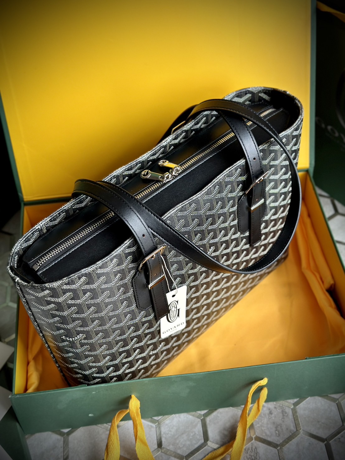 GOYARD Goyardine Sac Marie Galante MM / GOYARD Tote Bag กระเป๋าทรงโท้ทจุของได้เยอะ งานสวยเนี๊ยบ เกรดออริ สลับแท้ 1:1 ใช้ต่างประเทศได้
