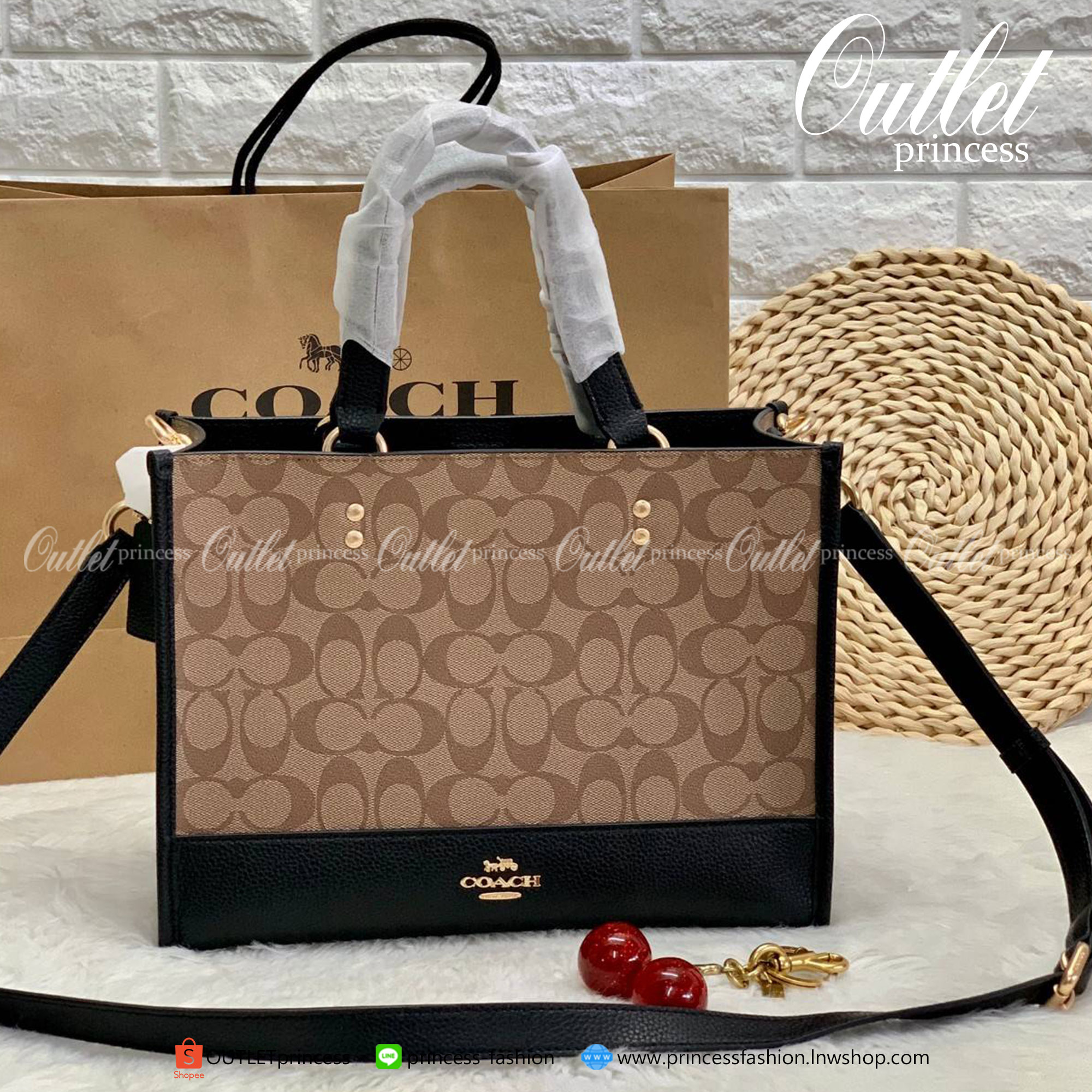 ของแท้ 100% COACH DEMPSEY CARRYALL IN SIGNATURE CANVAS ((1955))