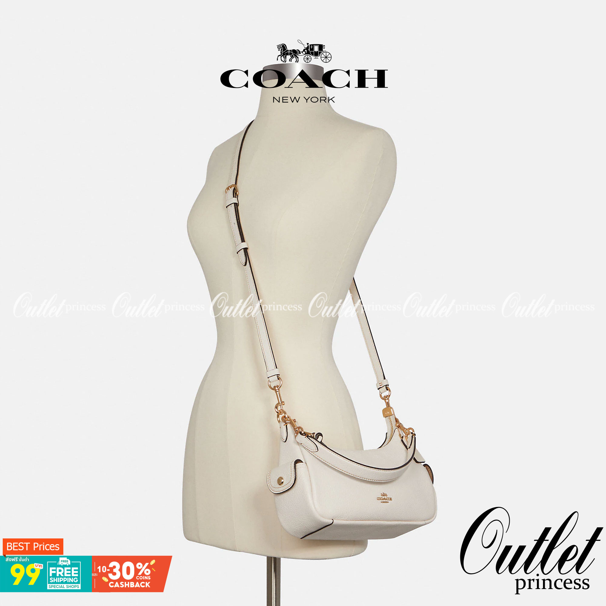 น้องออกใหม่ล่าสุดสวย หักใจไม่ลงเลยค่าา😘 COACH PENNIE SHOULDER BAG ((C7222)) พร้อมส่ง สีใหม่ล่าสุด ยังไม่มีในช๊อปไทยค่าา กระเป๋าหิ้ว//สะพายข้างได้ สุดคุ้ม! หนังแท้ชั้นดี ลายหนังสวย นิ่มมือดีมากๆค่ะ ปากกระเป๋าแบบซิปมีหนังห้อยเพิ่มความเก๋ ภายในกระเป๋