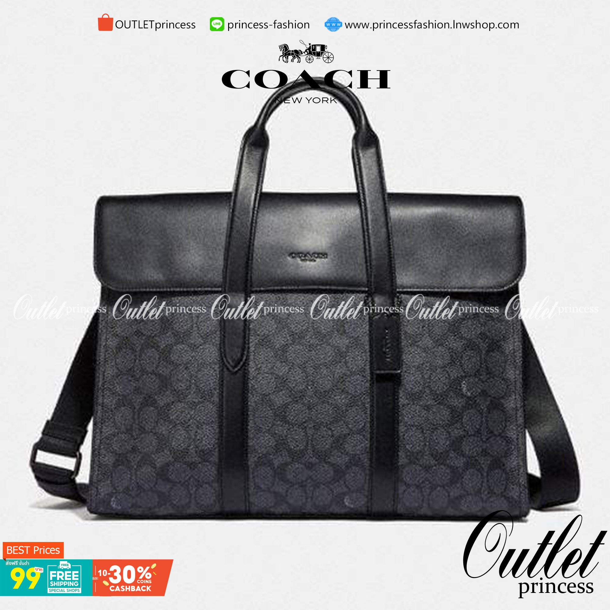 COACH METROPOLITAN PORTFOLIO IN SIGNATURE CANVAS (COACH 39775)🍁 เอาใจสาย smart กับรุ่นยอดฮิต ใช้งานได้ลงตัวสุดๆ ถือว่าเป็นอีกรุ่นที่ถามกันเข้ามาเยอะมากๆ และใช้งานได้ครบฟังก์ชั่นจริงๆ >>วัสดุแคนวาส สลับหนังแท้ หนังคุณภาพมากๆ มีสายสะพายยาว ถอด