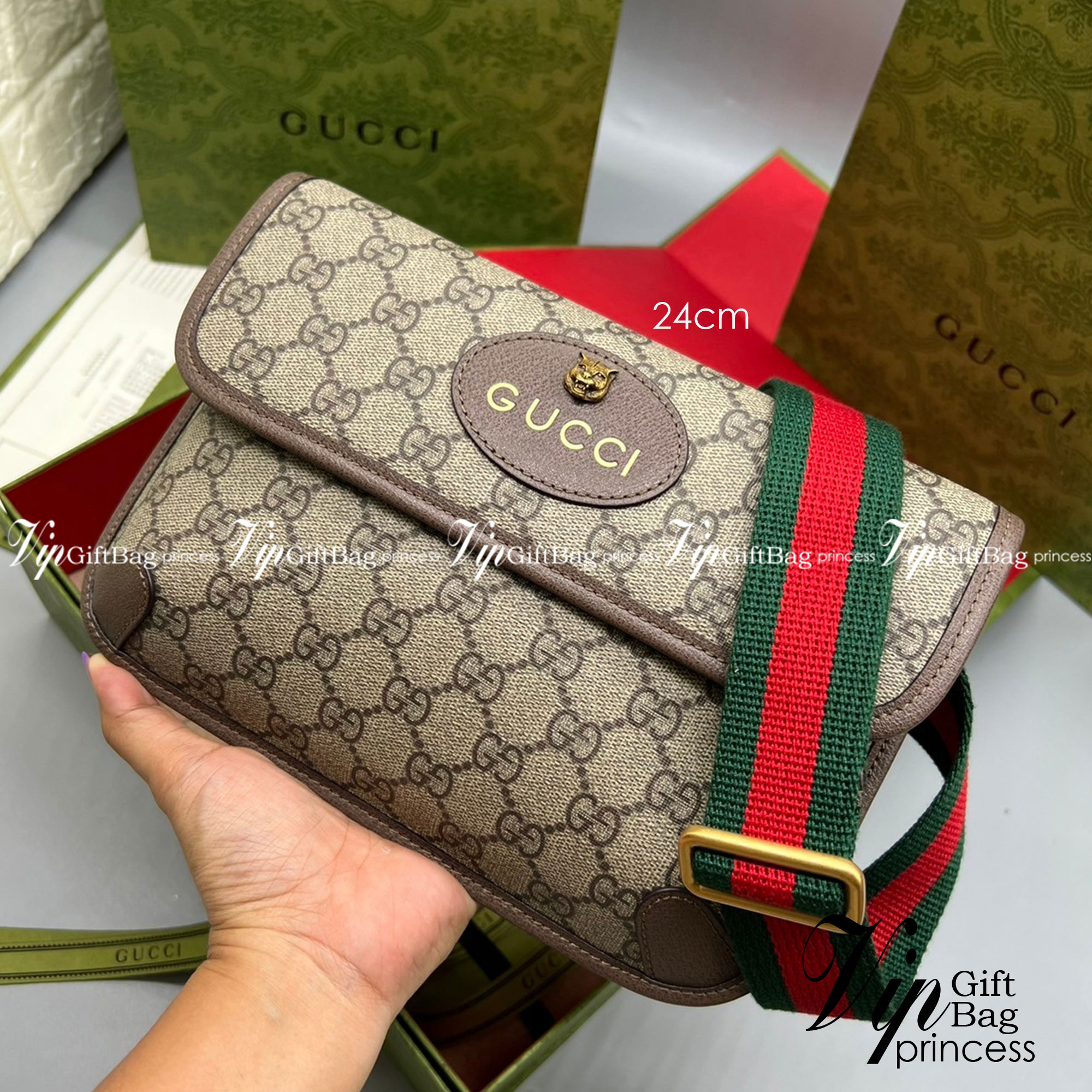 GUCCI Neo Vintage GG Supreme belt bag / Gucci Belt bag เกรดใช้งานสลับของแท้ เกรดออริจินอล ใช้ได้ทั้งชายหญิง งาน unisex ผลัดกันใช้ ^-^ ก็ได้ งานสวยตามรูป สินค้าขายดี ภาพสินค้าถ่ายจากงานขายจริง ใช้งานต่างประเทศได้