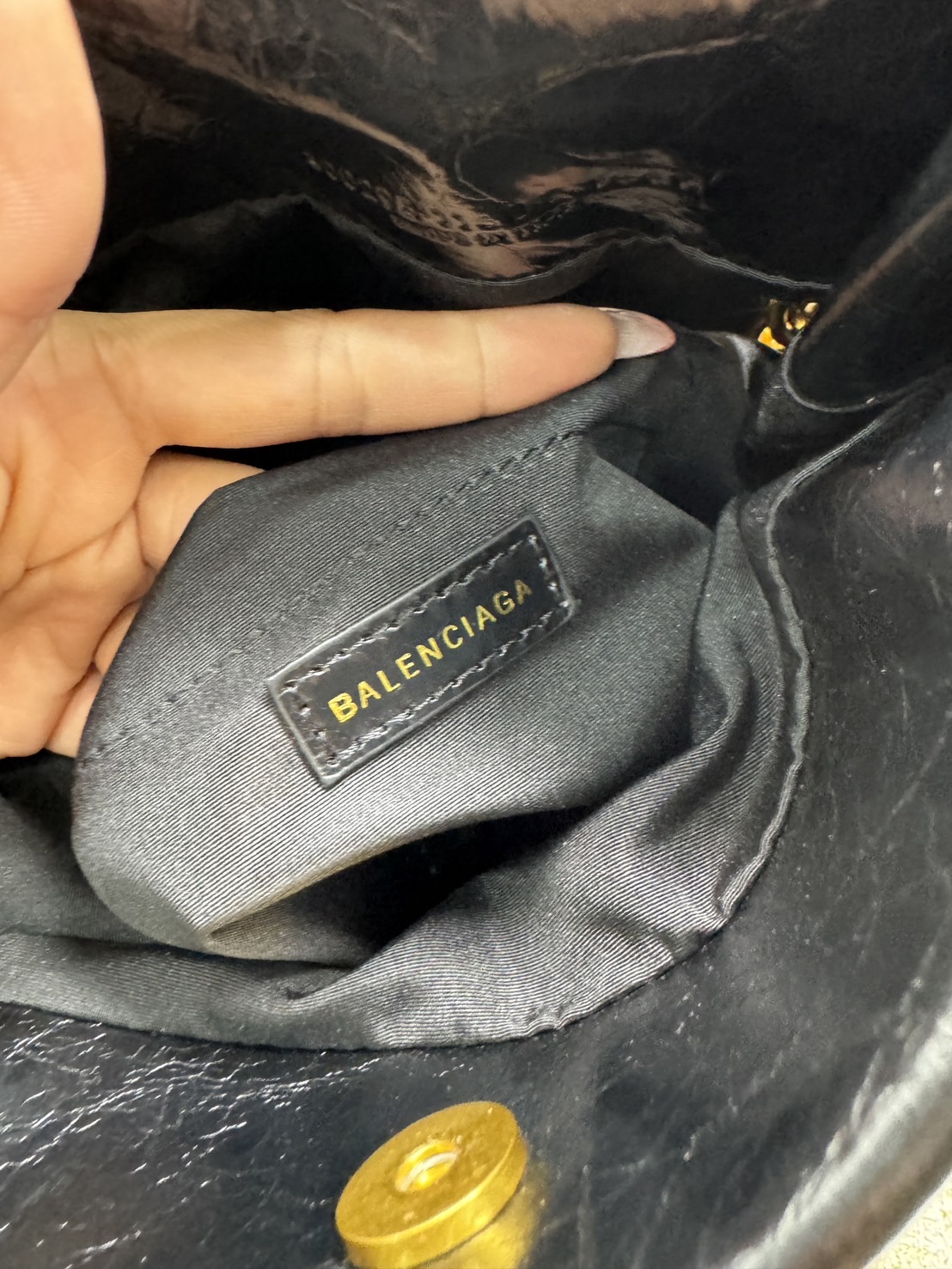 Balenciaga MONACO SMALL CHAIN BAG IN BLACK 28cm กระเป๋าทรงโท้ทใบใหญ่ งานหนังยับสวยเต็มใบ เกรดออริ สลับแท้ 1:1 ใช้งานต่างประเทศได้