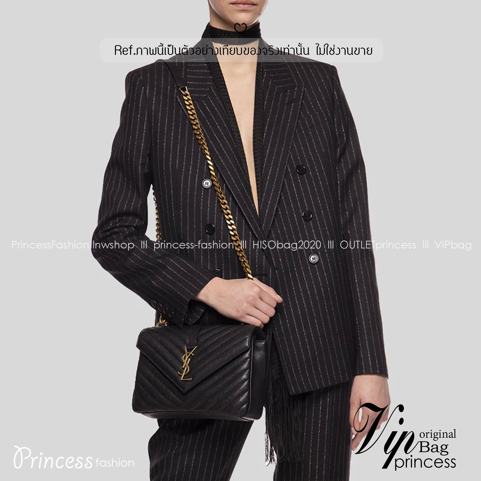 YSL college medium in quilted leather กระเป๋าสะพายทรงสวยสุดหรู ดูติดแกลมสุดๆ โดดเด่นด้วยโลโก้ด้านหน้า เพิ่มดีเทลความผู้ดี ไม่เคยผิดหวังจริงๆ!!