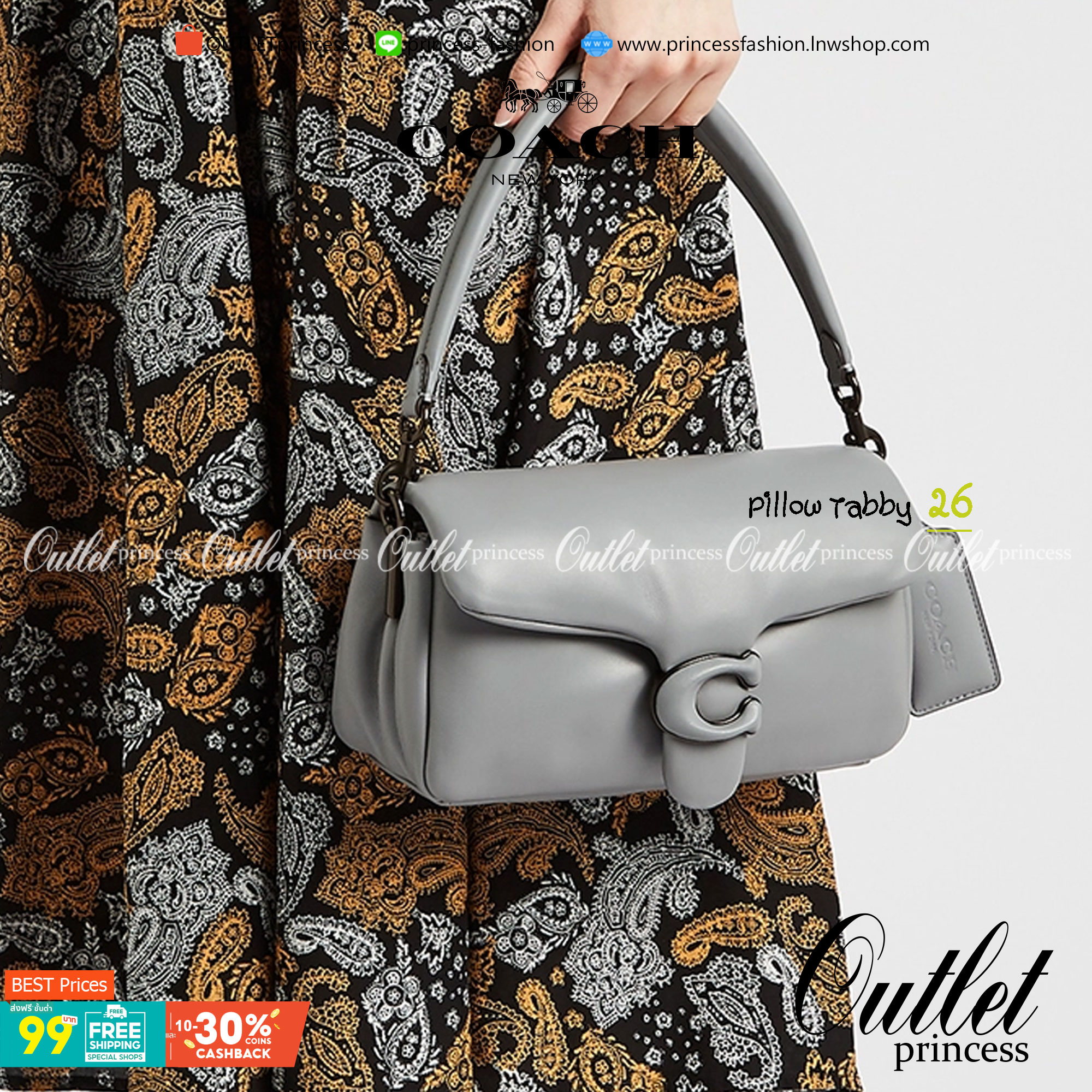 COACH PILLOW TABBY SHOULDER BAG 26 ไซส์ใหญ่ จุของได้ล้นๆ มาใหม่ขายดีที่สุด หนัง nappa หนานิ่ม นุ่มมากๆ พร้อมโลโก้รุ่นใหม่ด้วยเช่นกัน เพิ่มความหรู ดูดีเข้าไปอีกค่ะ