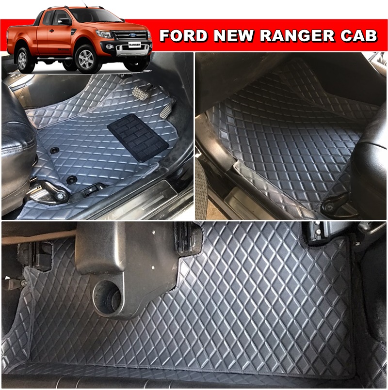 พรมปูพื้นรถยนต์FORD RANGER CAB 2012-20 ลายDIAMOND เต็มคัน