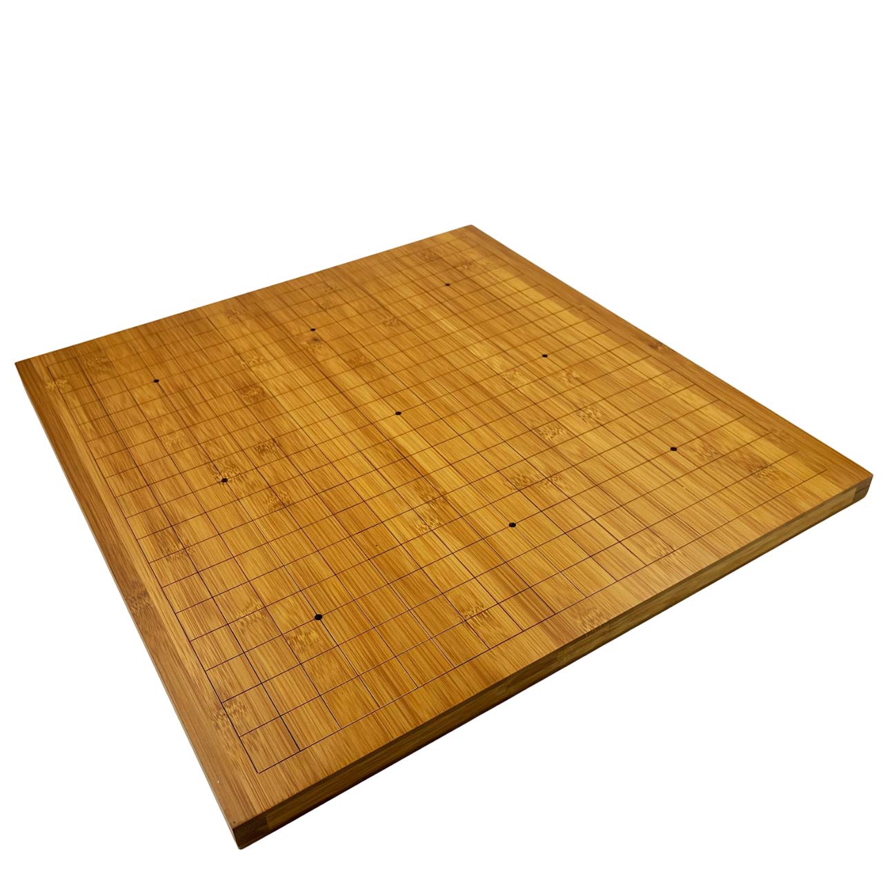 กระดานหมากล้อมไม้สีเข้มมีลวดลายไม้แผ่นกระดาน19x19เส้นและ13x13เส้น หนา2cm.