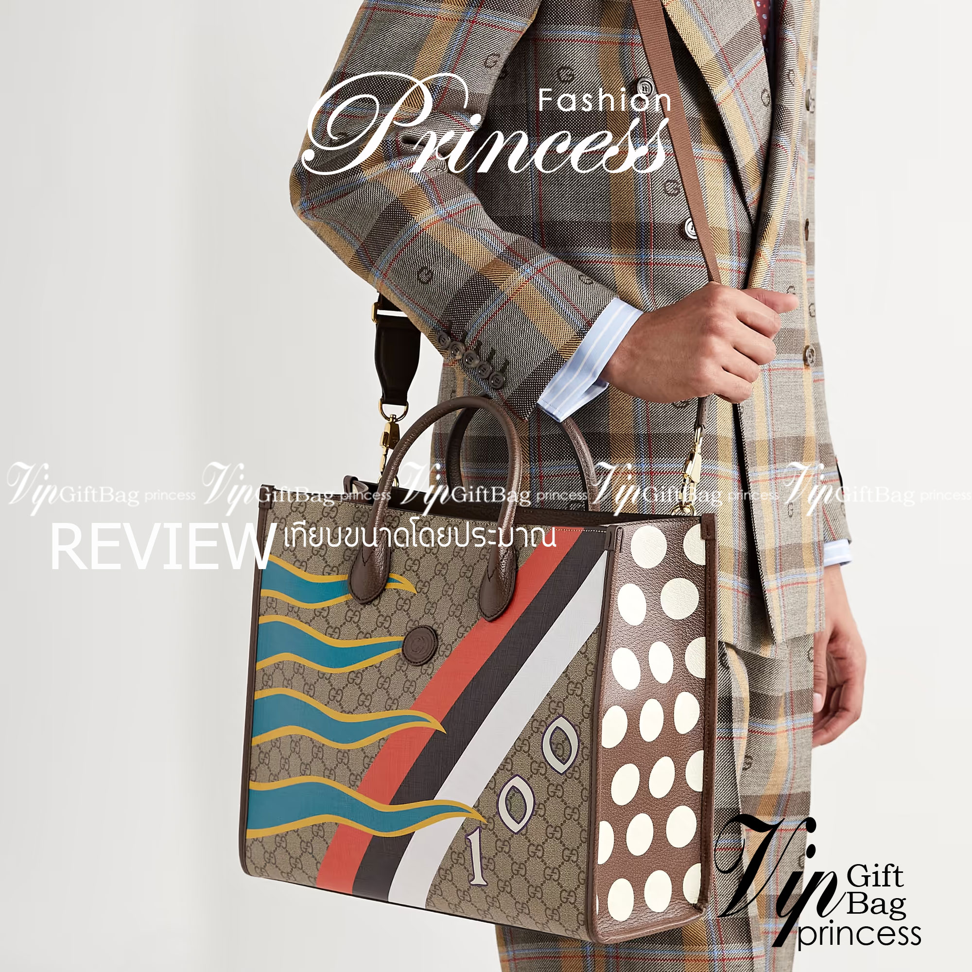 GUCCI Printed Monogrammed Coated-Canvas and Leather Tote Bag / GG Shopping Bag กระเป๋าไซส์ใหญ่ โดดเด่นด้วยลายปริ๊น สวยเอกลักษณ์ พร้อมส่งที่ไทย ภาพสินค้าถ่ายจากงานจริง ใช้งานต่างประเทศได้ วัสดุหนังแคนวาส ภายในโล่งกว้างมาก ใส่ของแบบแน่นๆ จุๆไปได้เลย หมดห่วง
