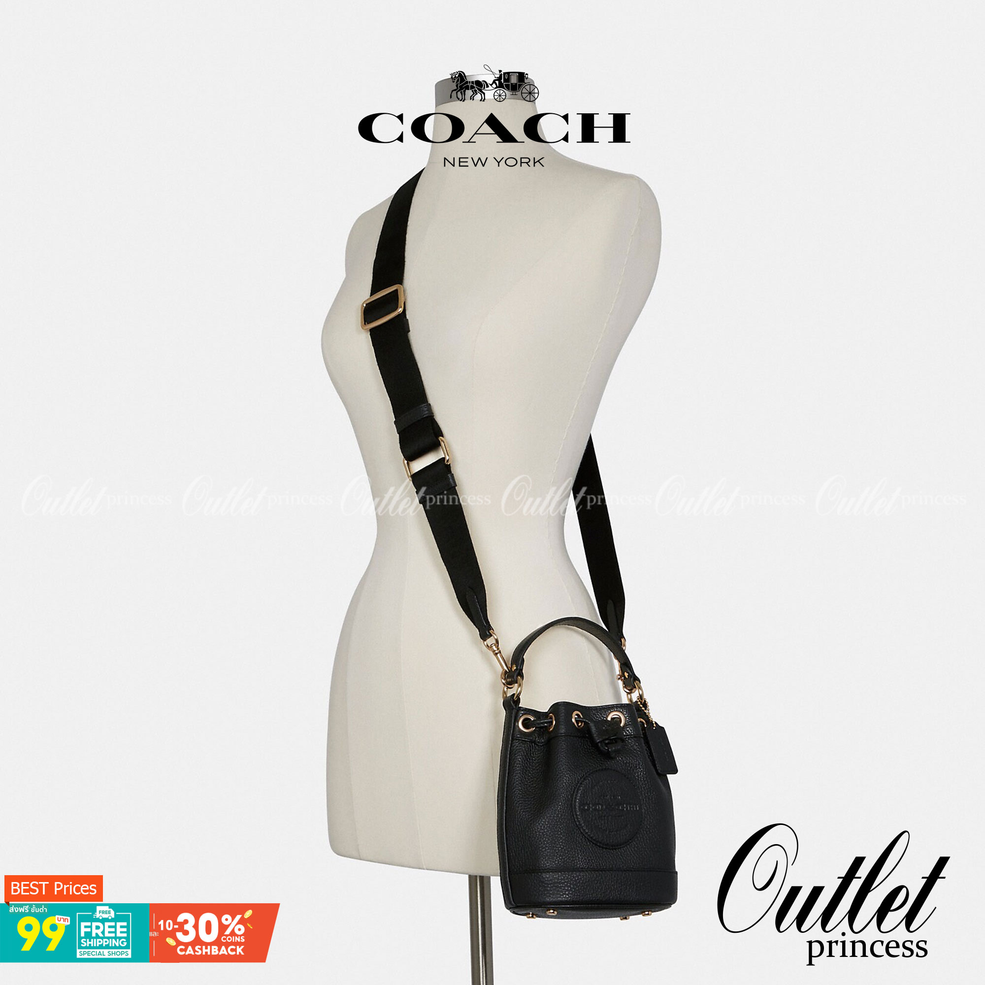 COACH C5121 DEMPSEY DRAWSTRING BUCKET BAG 15 WITH COACH PATCH น้องคนสวยมาใหม่จ้า ละมุนคุณหนูต้องมาอีกแล้วแหละ กระเป๋าทรงถังไซส์มินิ ใช้งานง่ายด้วยการรูดหนังปิดรอบปากกระเป๋า ทุกอย่างลงตัวที่สุด!! มาพร้อมตัวห้อยรูปหัวใจสีทองกุ๊กกิ๊ก น่ารักมากๆ มีหูหิ้วในตัว