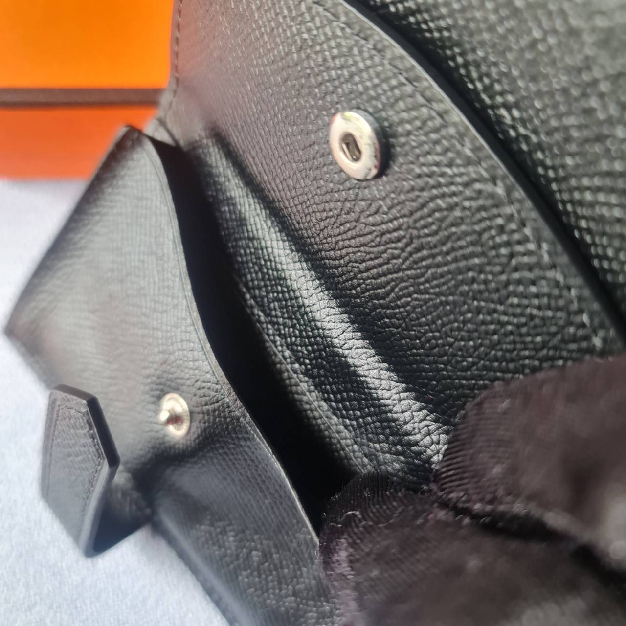 VIP หนังแท้ 】HERMES MINI BEARN WALLET UNISEX