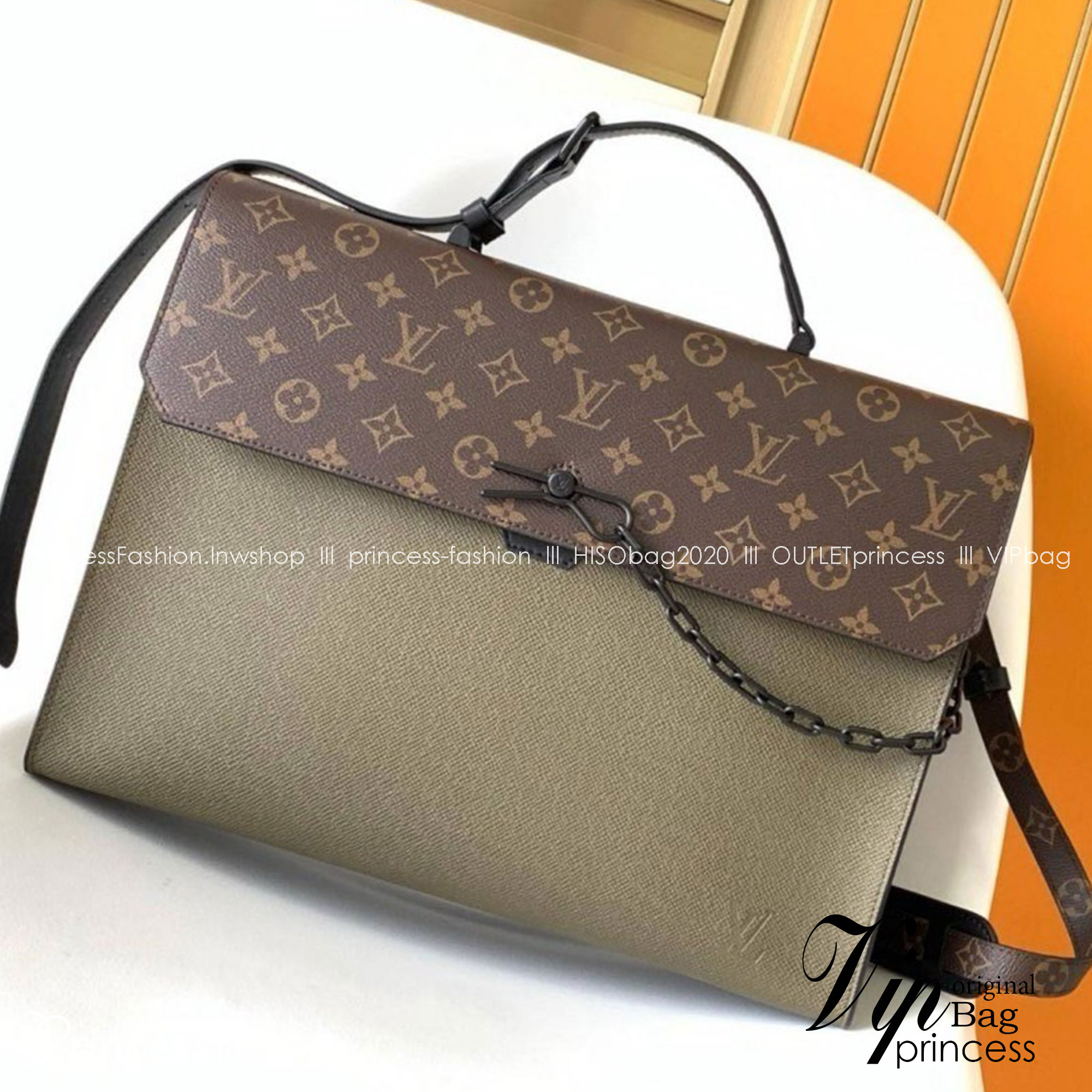 LV Robusto Briefcase Monogram กระเป๋าอเนกประสงค์ ทรงโท้ท หนังแท้ เกรดทออริ ท็อป วีไอพี เกรดดีสุด 1:1 ใช้งานต่างประเทศได้