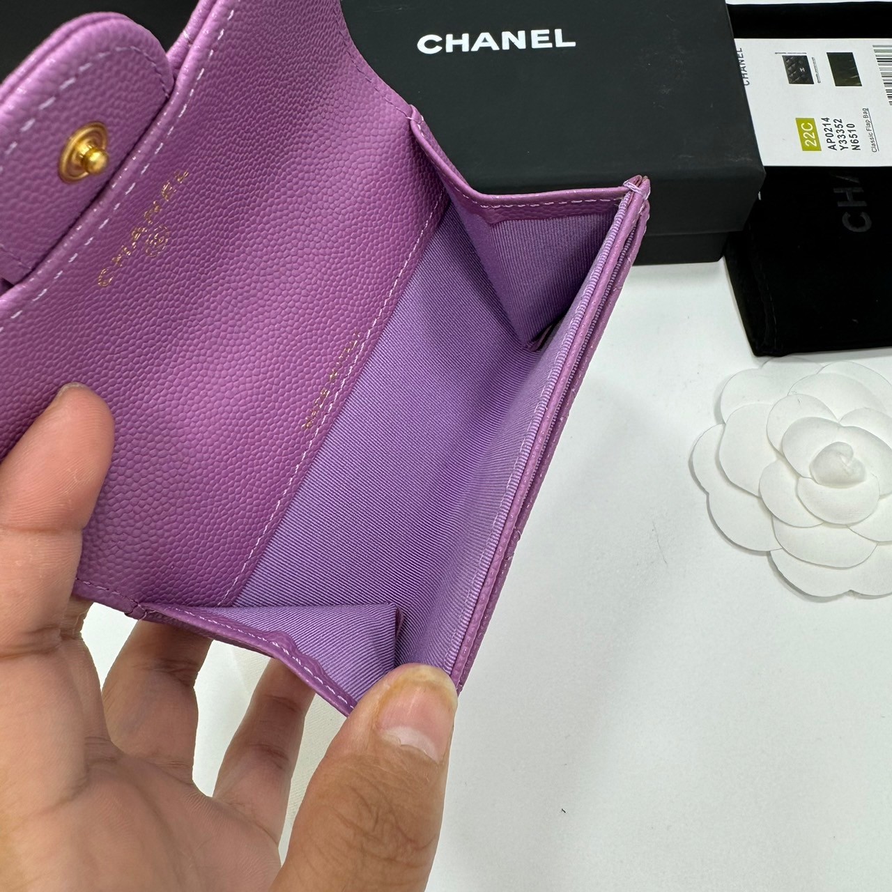 พร้อมส่ง 7 สี CHANEL WALLET กระเป๋าสตางค์รุ่นยอดนิยมใบสั้น เกรดออริ 1:1 ใช้งานต่างประเทศได้ ภาพถ่ายจากงานขายจริง