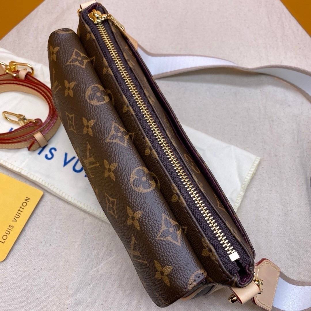ORI | LV Vivacite bag กระเป๋าสะพายมัลติ สายหนังครอสบอดี้ สะดวกใช้มากๆตรงด้านหน้า ดีไซน์แบ่งเป็นกระเป๋าเล็กไว้ให้เก็บของจุกจิก สวยหรูดูแพง