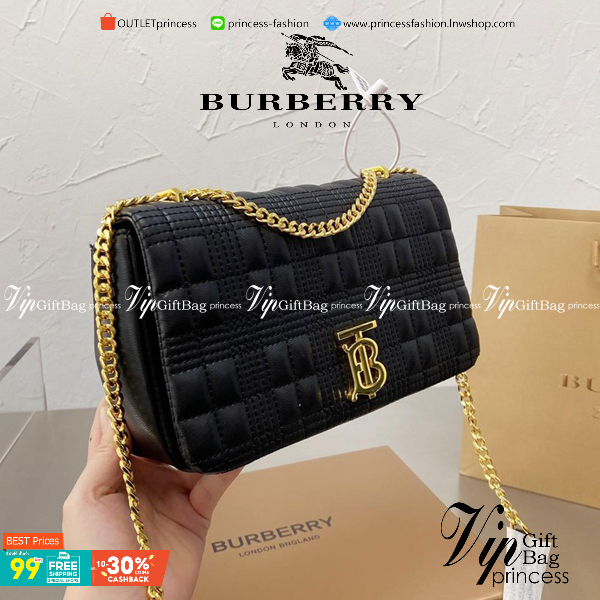 Burberry Quilted Lambskin Lola Bag BURBERRY FRAGRANCES QUITED LAMBSKIN BAG VIP GIFT WITH PURCHASE GWP พรีเมี่ยมกิ๊ฟ Limited จาก BURBERRY Perfume DutyFree หนังแท้ Lambskin หนังนิ่มสวยขึ้นรูปเงา ขนาดกำลังดู ใบฮอตอีกหนึ่งรุ่นที่กำลังมาแรง