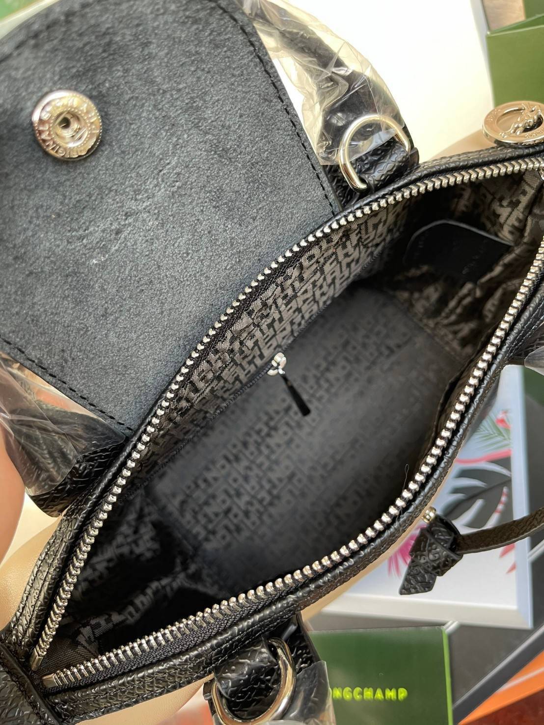 ของแท้ 100% Mini Size LONGCHAMP LE PLIAGE CUIR MAKE A WISH TOP HANDLE BAG XS