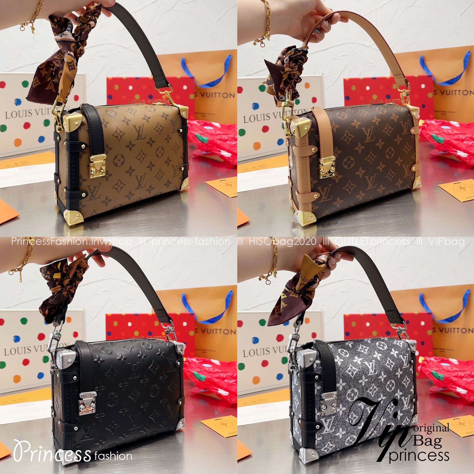 พร้อมส่ง 4 แบบ💖💖 LV SIDE TRUNK MONOGRAM BAG สุดยอดกระเป๋าไอคอนนิค ทรงสวย ใหม่ล่าสุด สวยมีเสน่ห์ รูปทรงกล่อง โดดเด่นด้วยหมุดเข้ามุม